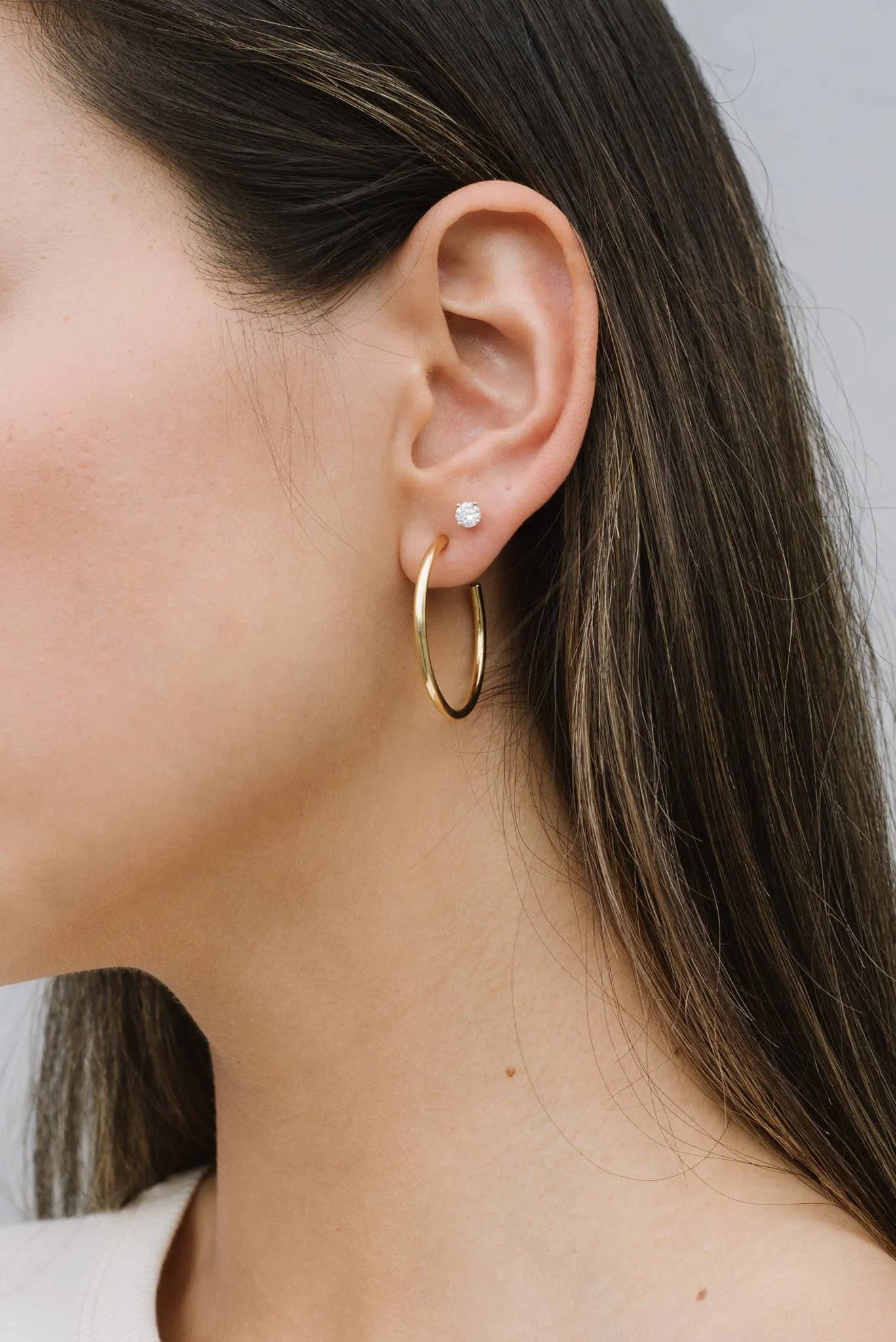 Kara Yoo | Arlo Large Hoops - Gold sold by Fort