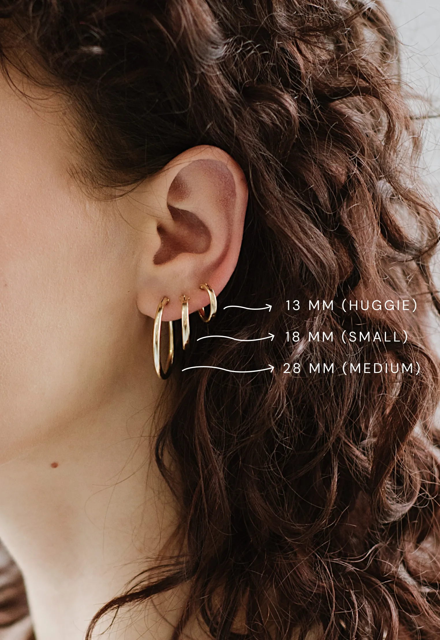 Kara Yoo | Anna Huggie Hoops - Gold sold by Fort product image thumbnail 2