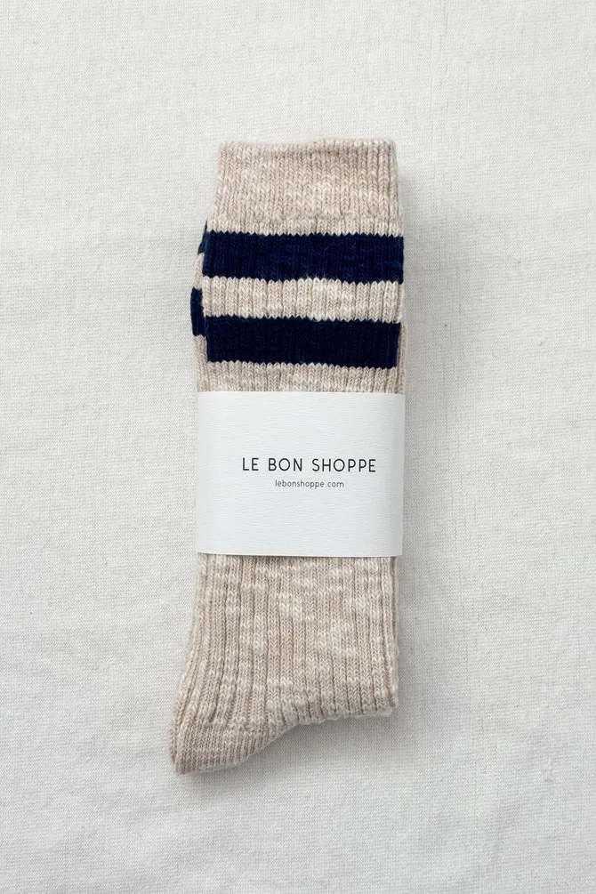 Le Bon Shoppe | Cottage Varsity Socks - Oatmeal sold by Fort product image thumbnail 3