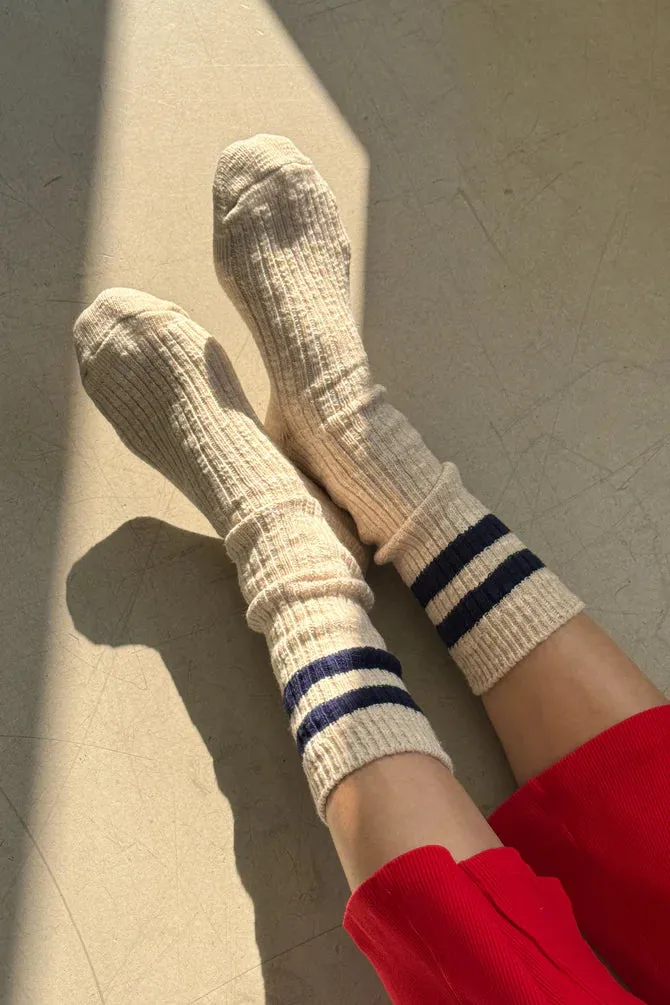 Le Bon Shoppe | Cottage Varsity Socks - Oatmeal sold by Fort