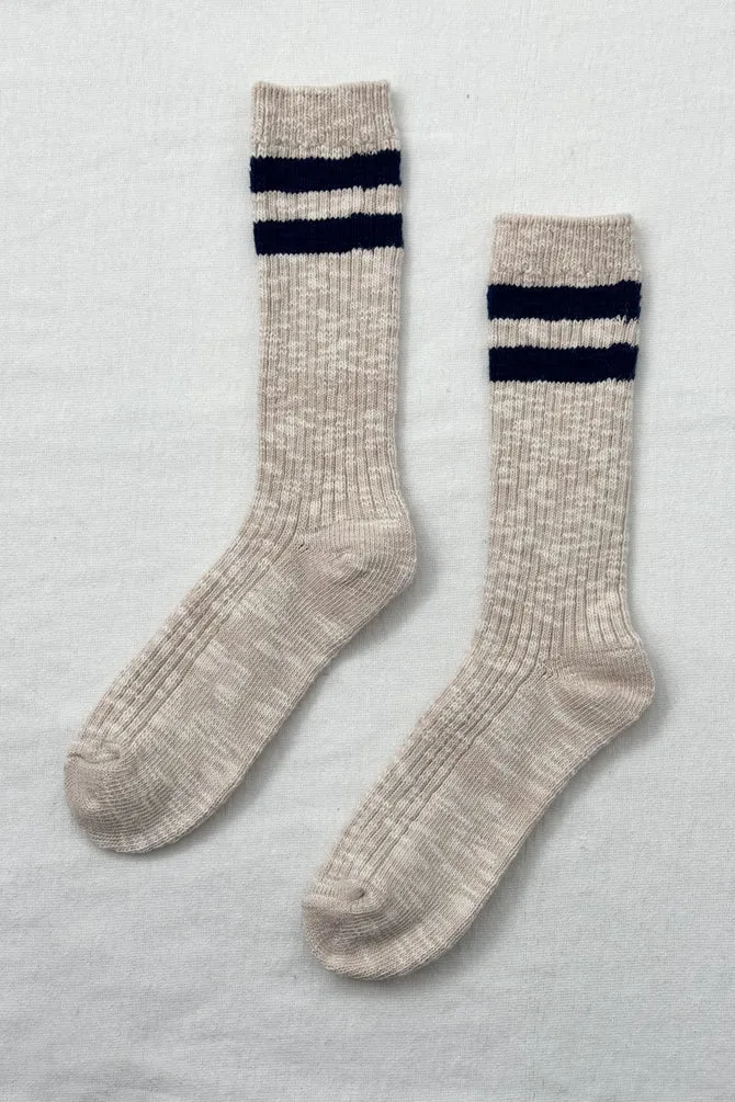 Le Bon Shoppe | Cottage Varsity Socks - Oatmeal sold by Fort product image thumbnail 2
