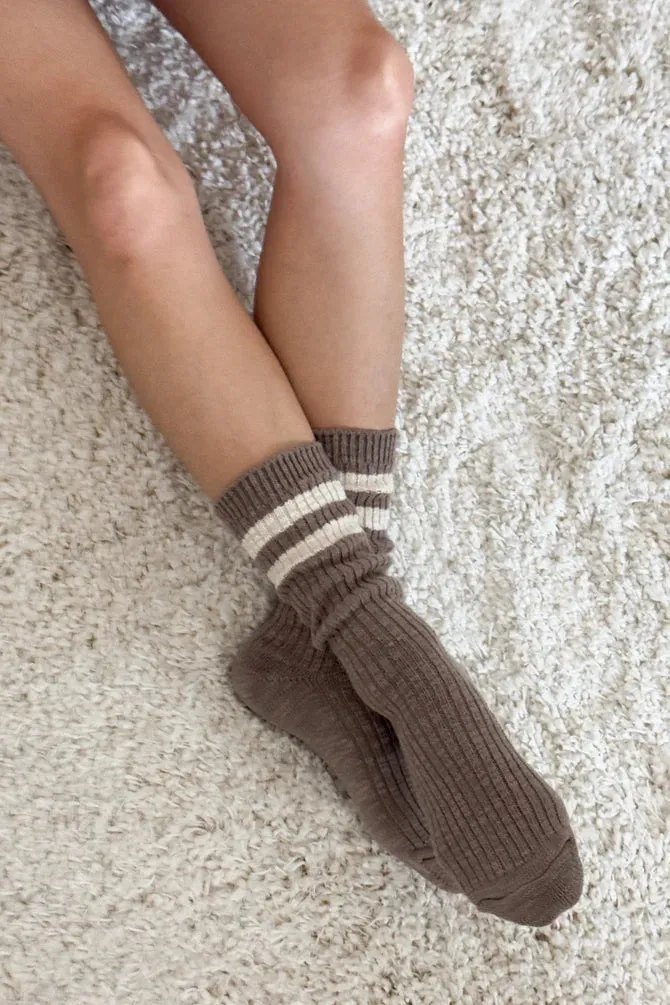 Le Bon Shoppe | Cottage Varsity Socks - Flax sold by Fort product image thumbnail 4