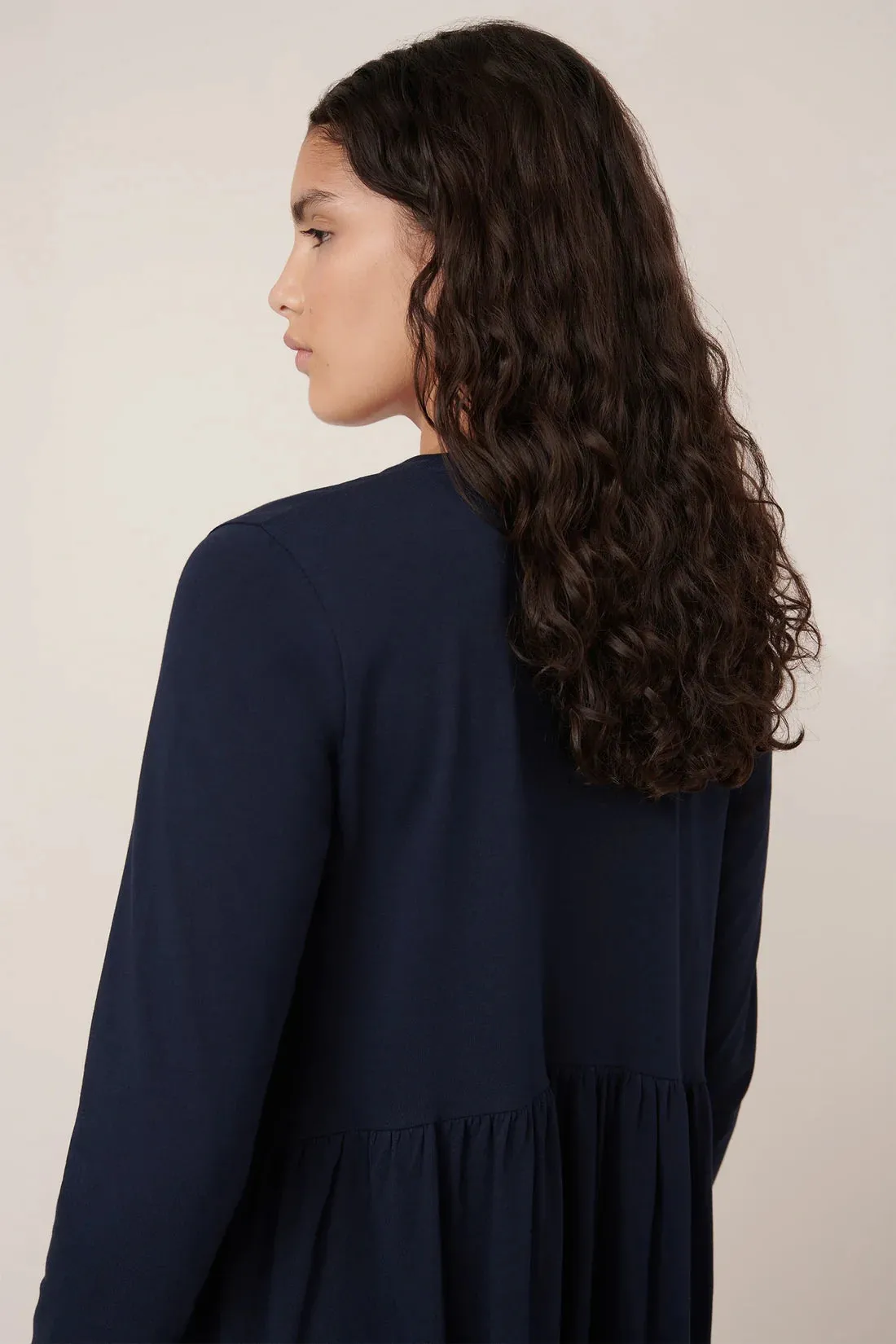 KOWTOW | Long Sleeve Gather Dress - Navy sold by Fort product image thumbnail 3
