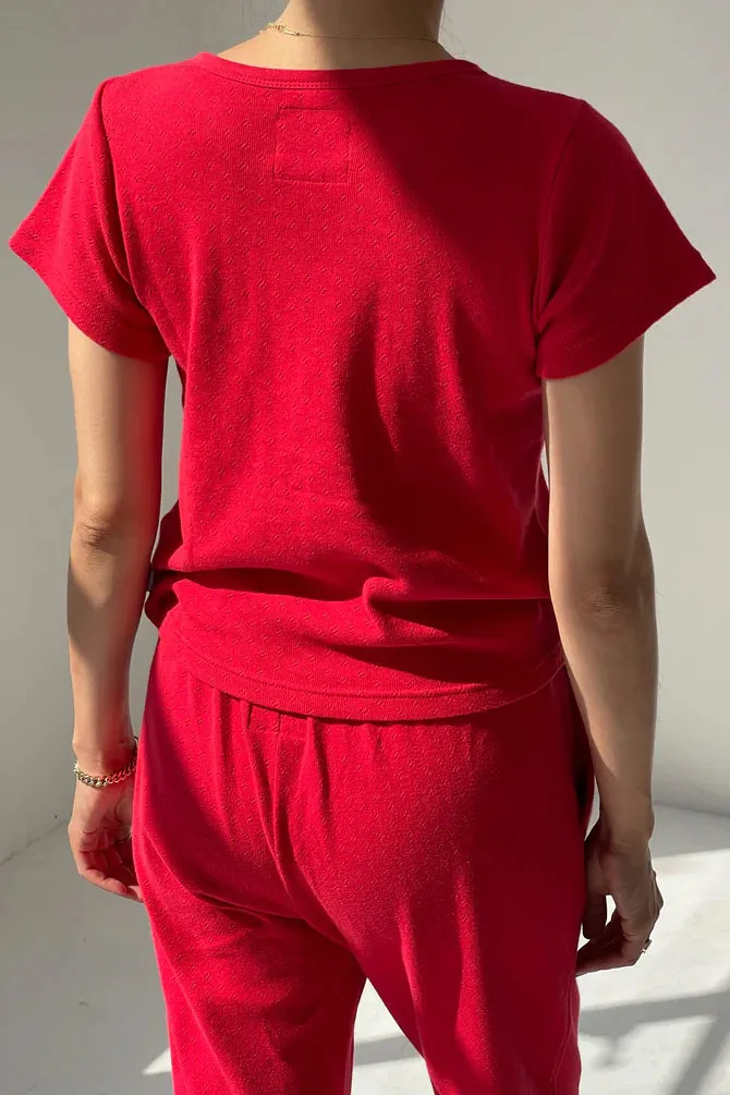 Le Bon Shoppe | Pointelle Babe Tee - Red Apple sold by Fort product image thumbnail 2