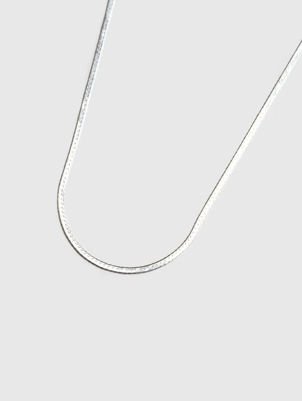 Wolf Circus | Thin Herringbone Chain in Sterling Silver sold by Fort