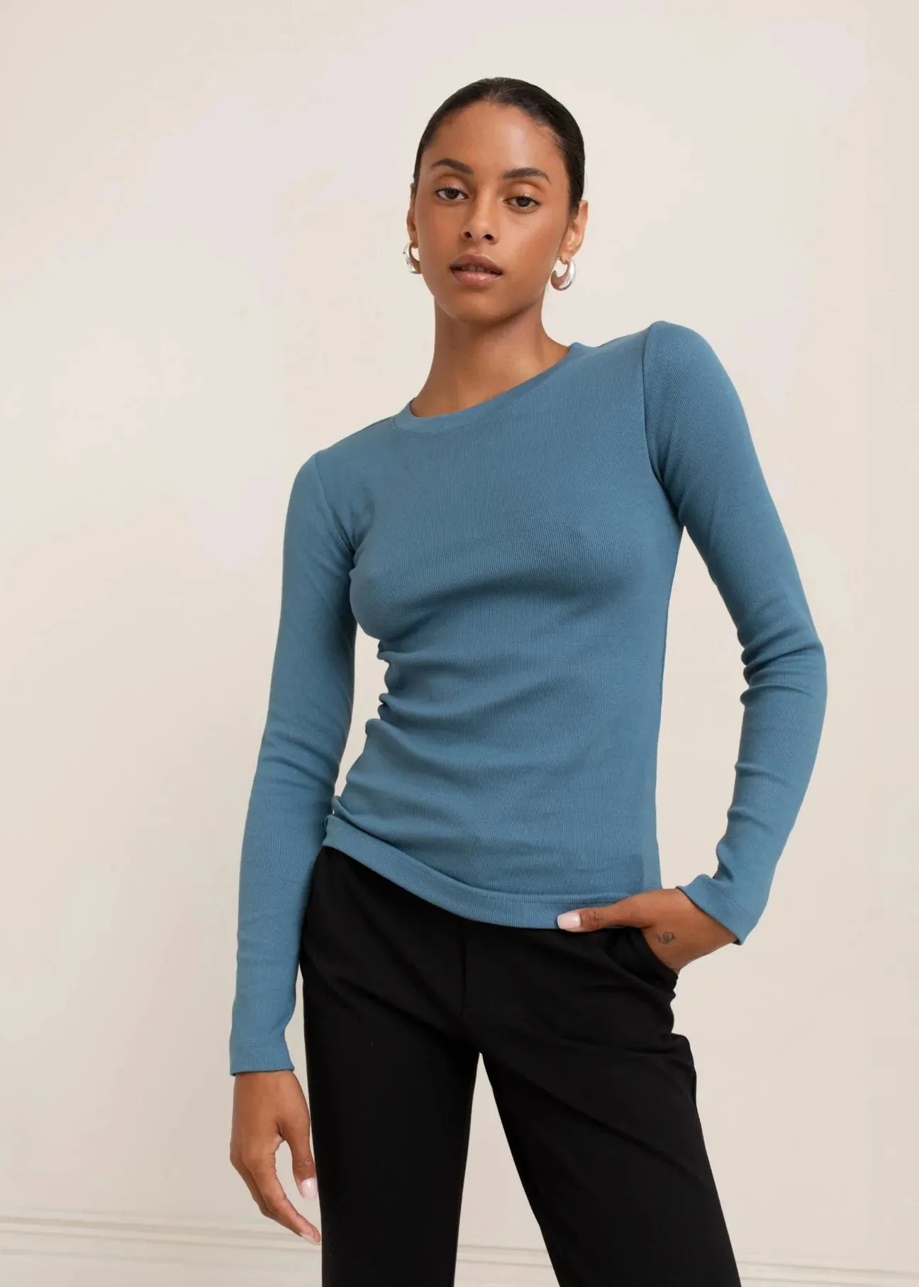 Paper Label | Lisa Long Sleeve - Hague Blue sold by Fort
