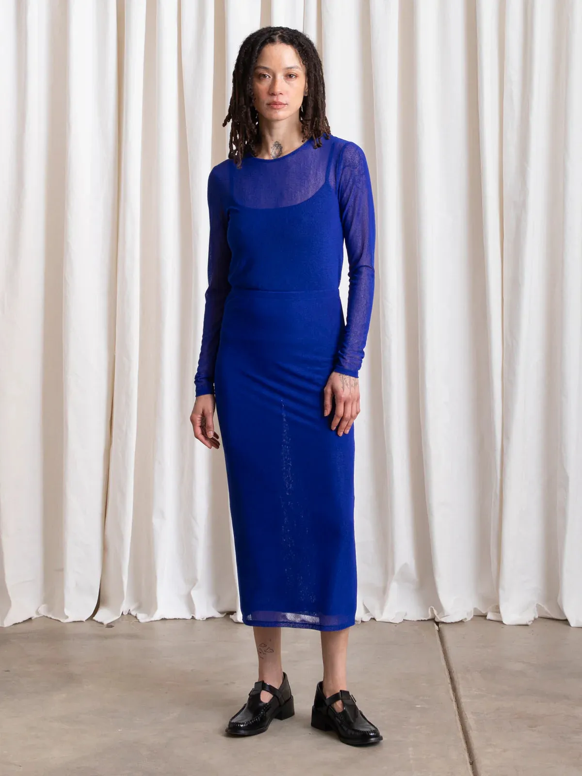 Ali Golden | Mesh Top - Cobalt sold by Fort product image thumbnail 4