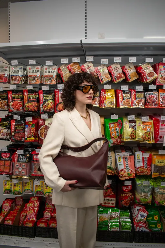 HVISK - lave Soft Structure Tote - Midnight Plum sold by Fort