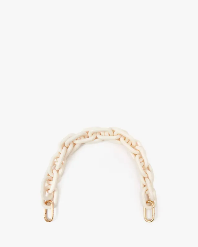 Clare V. | Shortie Strap Resin - Cream sold by Fort