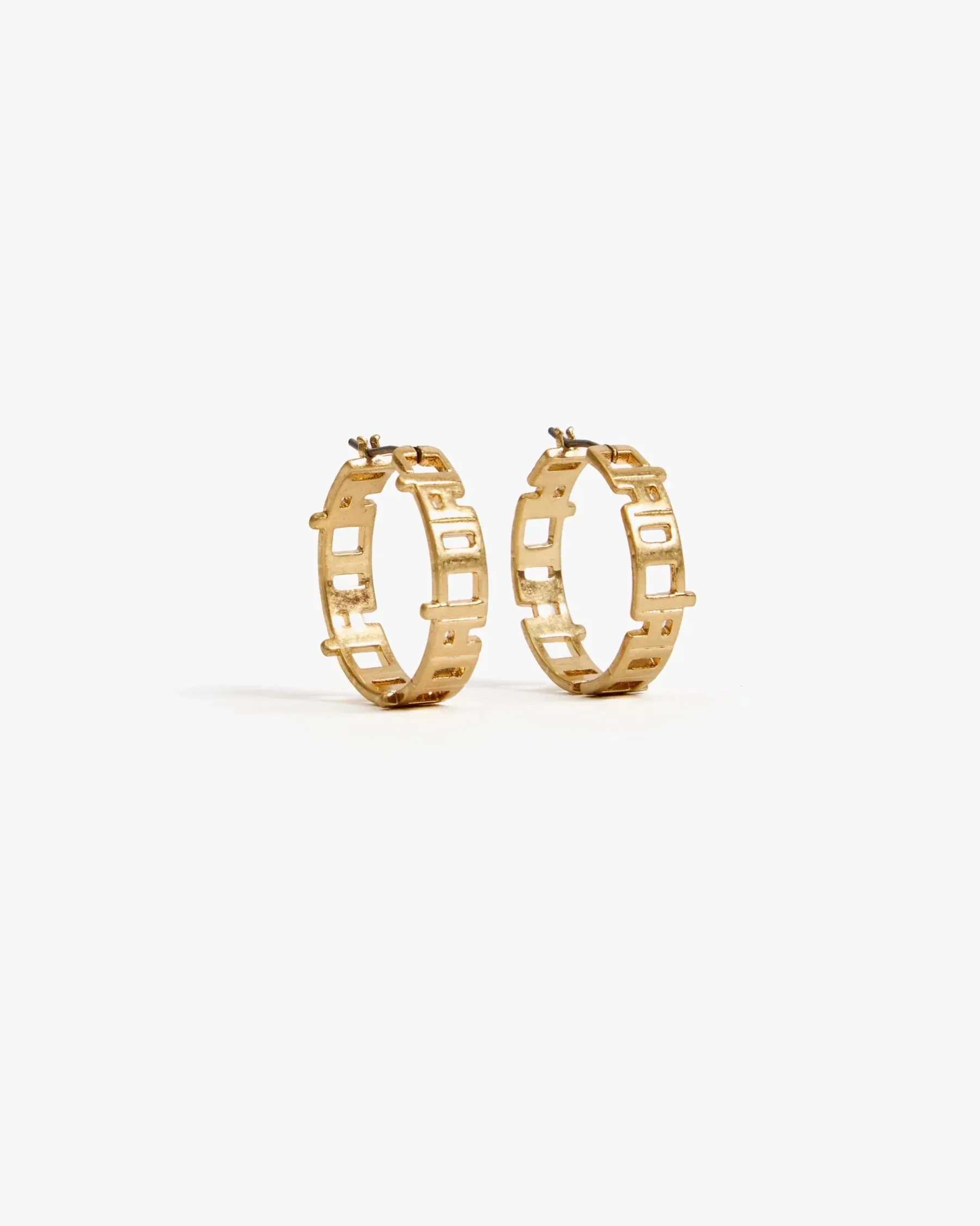 Clare V. | Ciao Hoop Earrings - Vintage Gold sold by Fort product image thumbnail 2