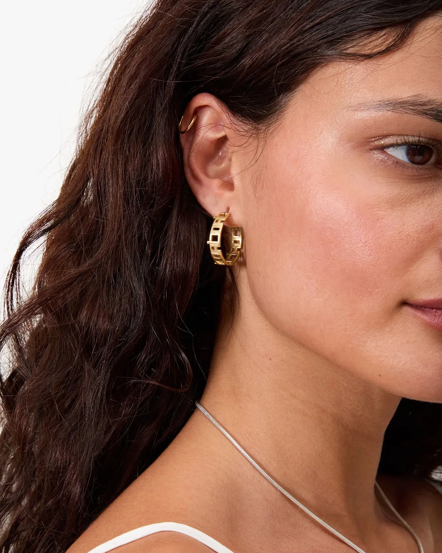 Clare V. | Ciao Hoop Earrings - Vintage Gold sold by Fort