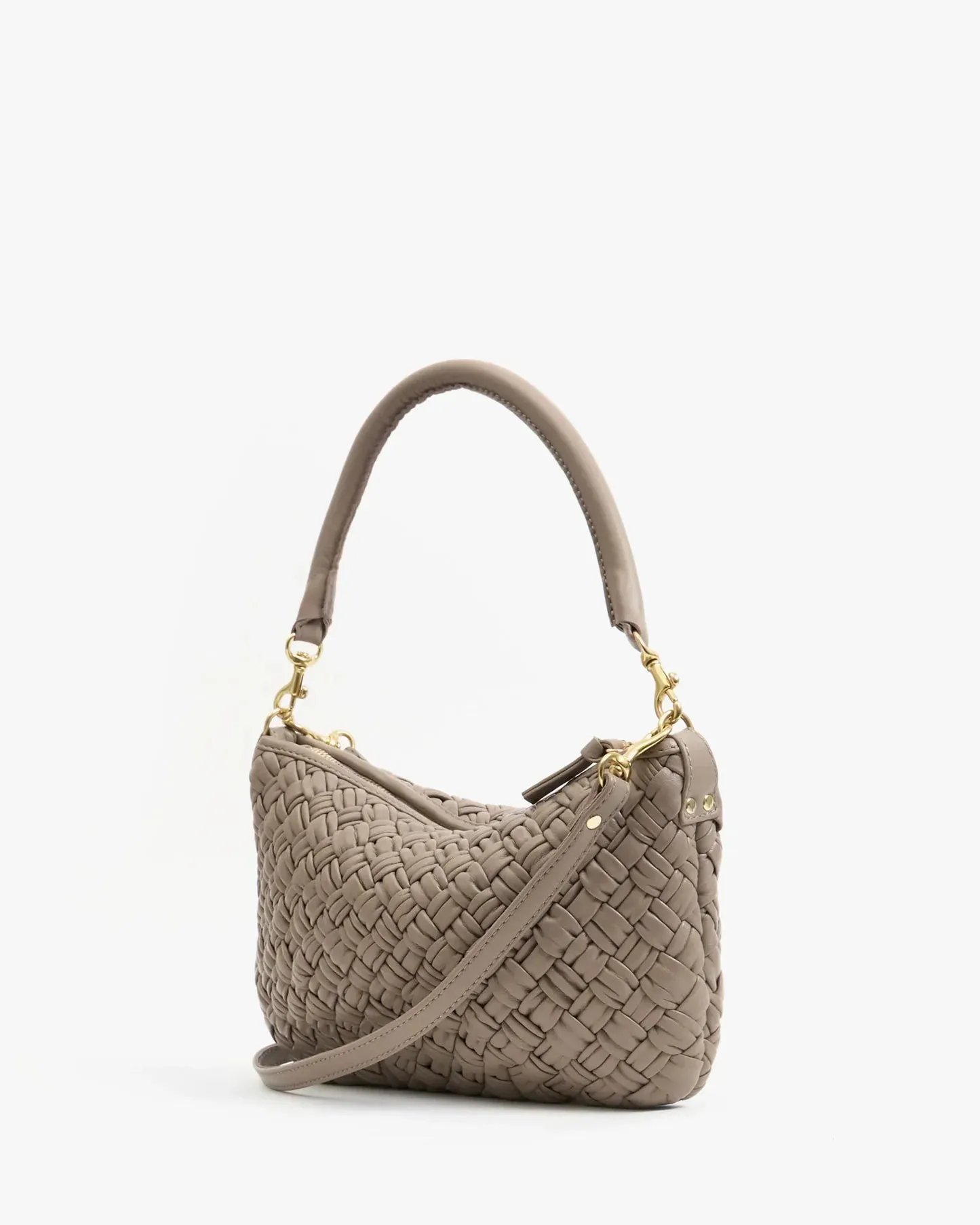Clare V. | Petit Moyen Messenger - Puffy Woven - Dove Grey sold by Fort product image thumbnail 3