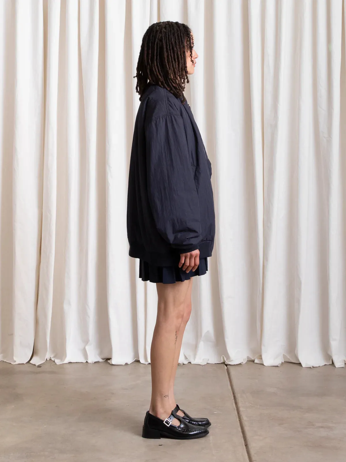 Ali Golden | Oversized Bomber Jacket - Deep Navy sold by Fort product image thumbnail 5