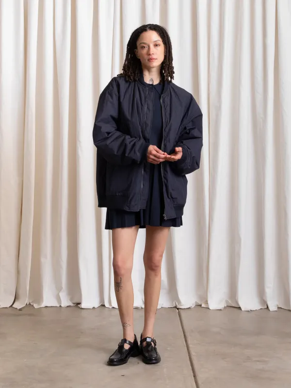 Ali Golden | Oversized Bomber Jacket - Deep Navy sold by Fort