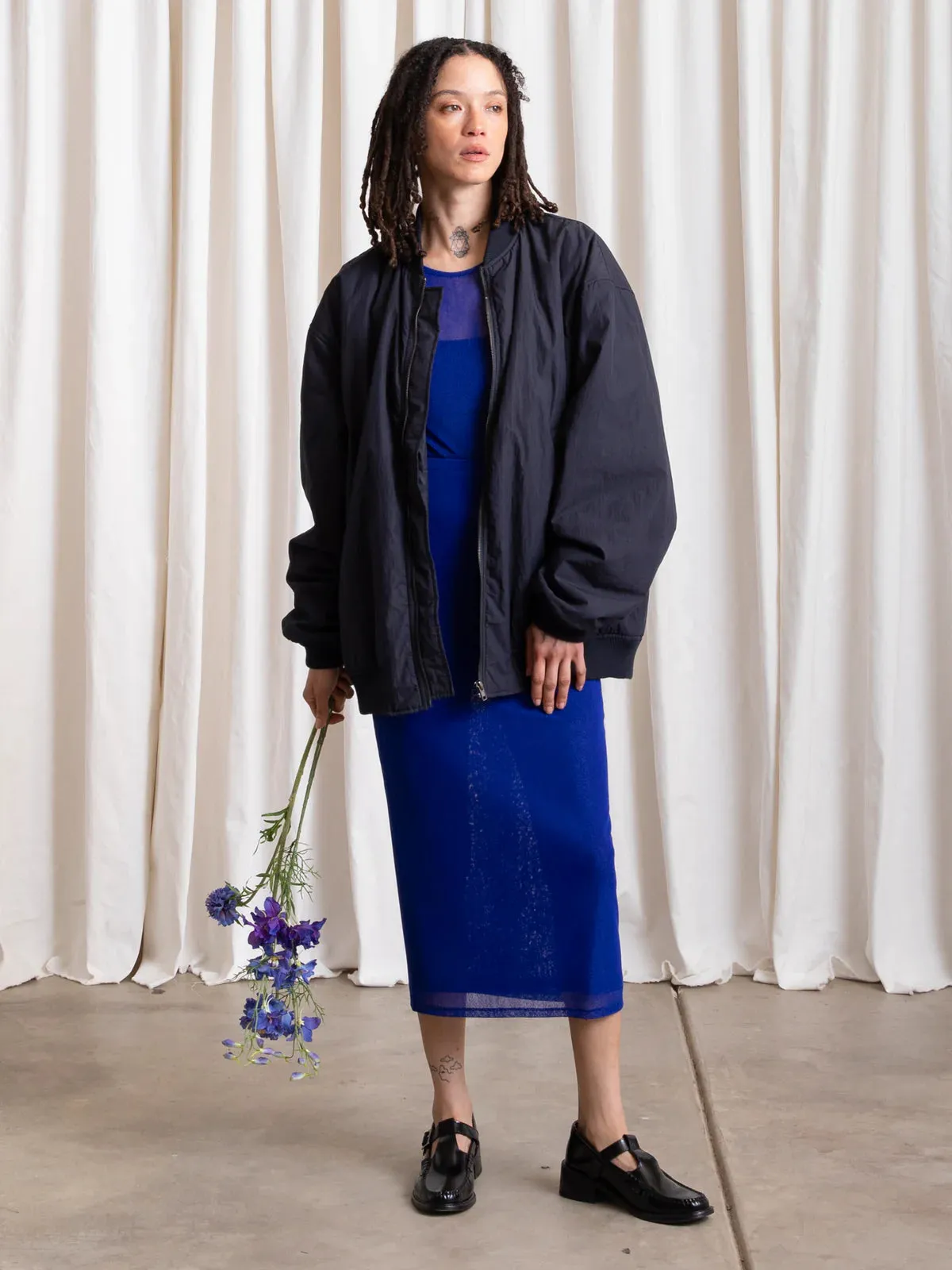 Ali Golden | Oversized Bomber Jacket - Deep Navy sold by Fort product image thumbnail 3