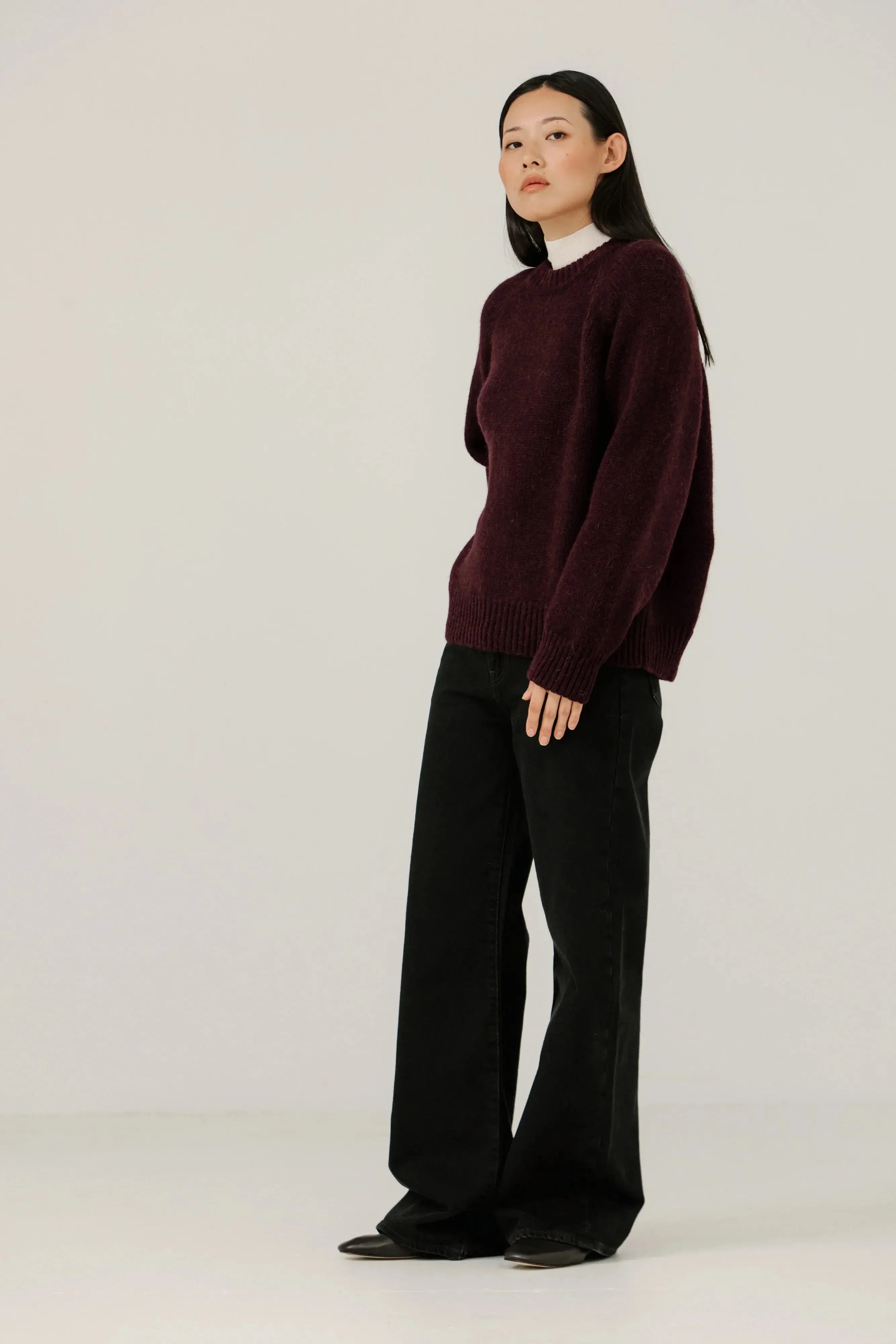 Bare Knitwear | Classic Oversized Crewneck - Deep Maroon sold by Fort product image thumbnail 2