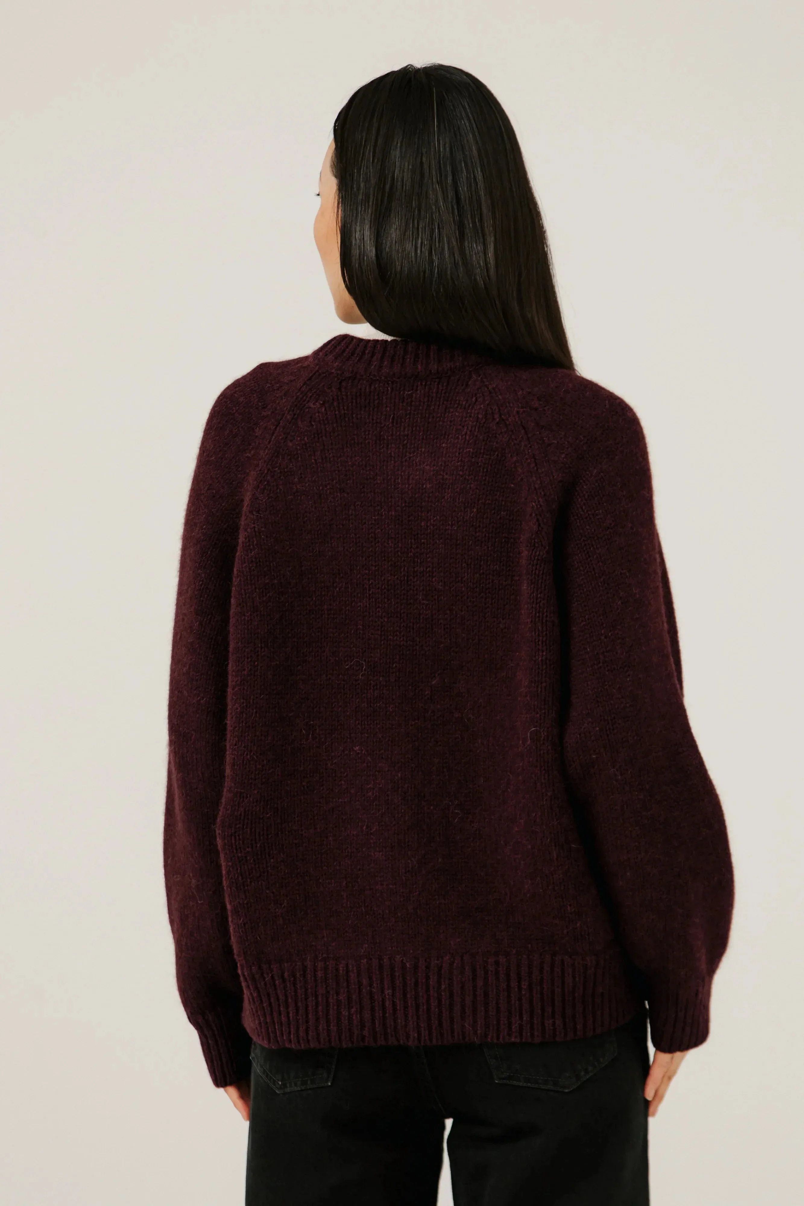 Bare Knitwear | Classic Oversized Crewneck - Deep Maroon sold by Fort product image thumbnail 4
