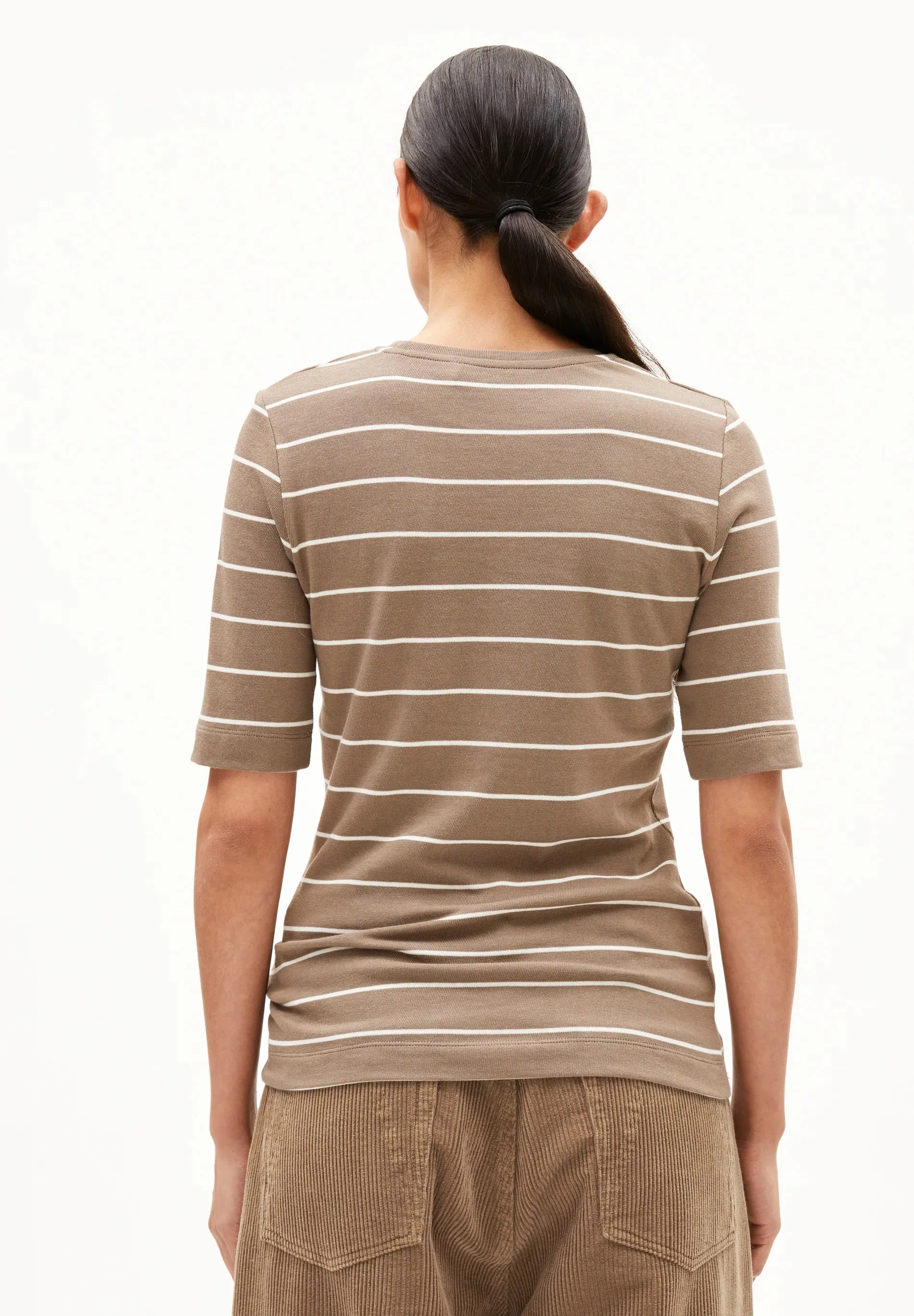Armed Angels | Jaanisara Fine Stripes Shirts - Walnut Cream-Oatmilk sold by Fort product image thumbnail 5