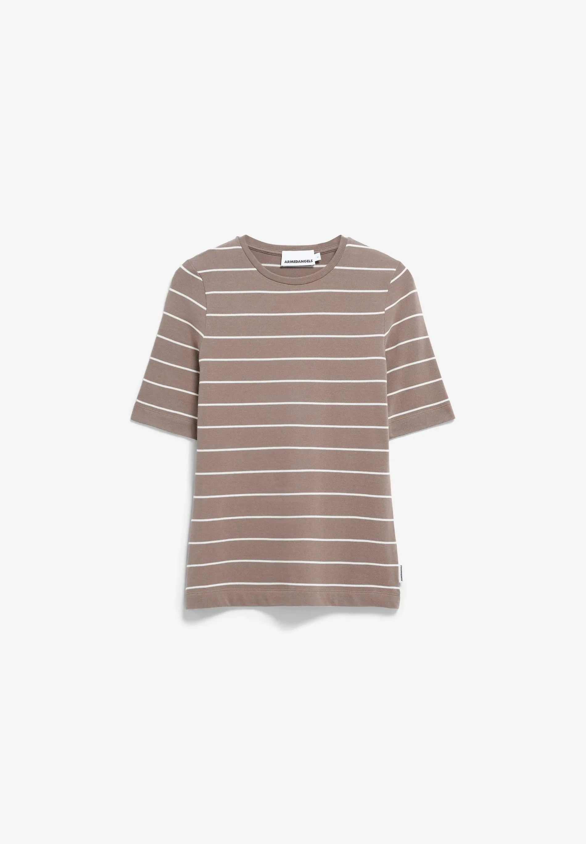 Armed Angels | Jaanisara Fine Stripes Shirts - Walnut Cream-Oatmilk sold by Fort product image thumbnail 2