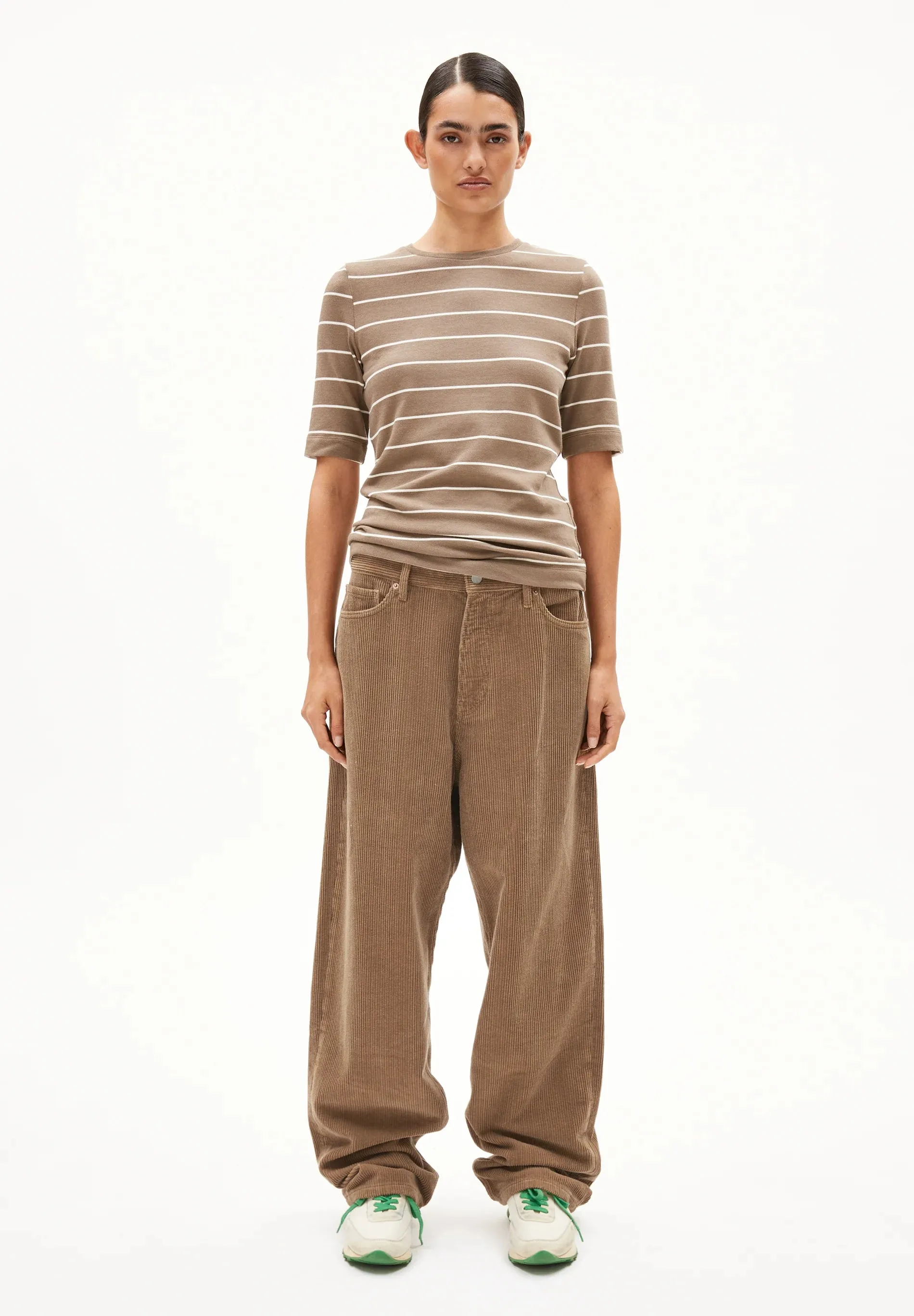 Armed Angels | Jaanisara Fine Stripes Shirts - Walnut Cream-Oatmilk sold by Fort product image thumbnail 3