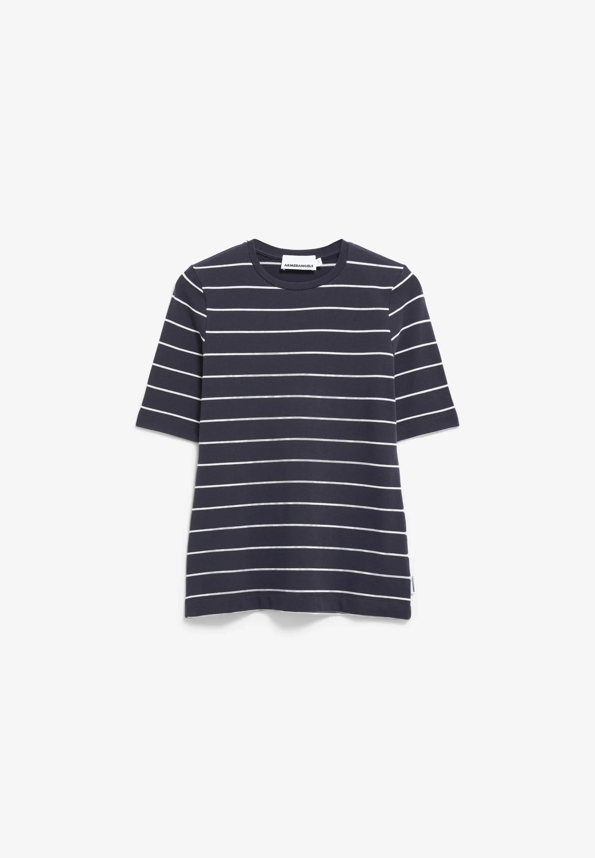 Armed Angels | Jaanisara Fine Stripes Shirts - Dark Steel/Oatmilk sold by Fort product image thumbnail 3