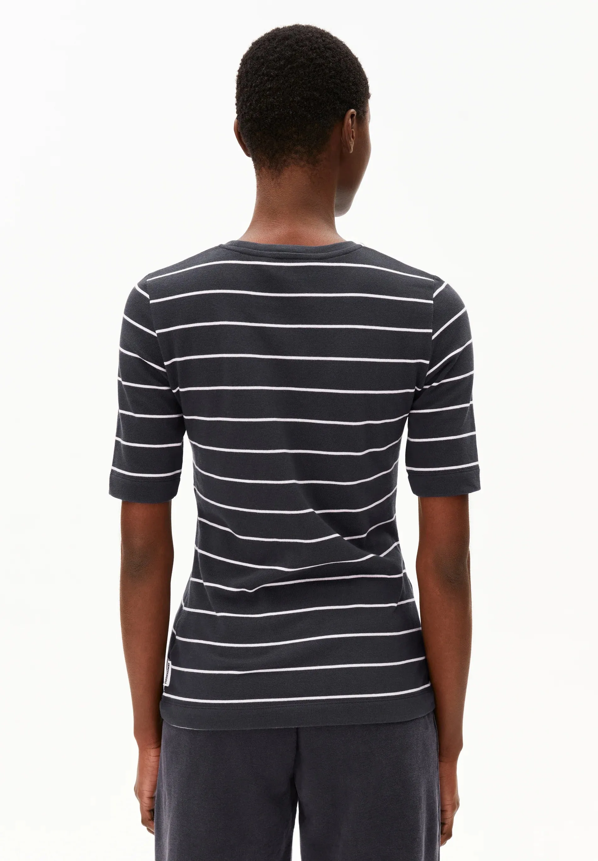 Armed Angels | Jaanisara Fine Stripes Shirts - Dark Steel/Oatmilk sold by Fort product image thumbnail 5