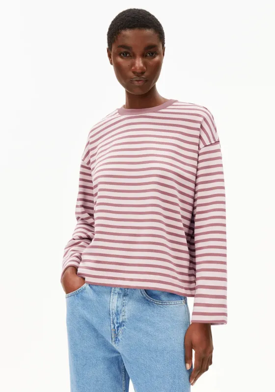 Armed Angels | Frankaa Maarlen Stripe Sweat - Ice Berry sold by Fort
