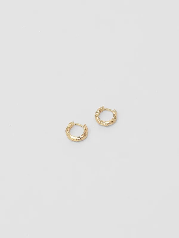 Wolf Circus | Organic Huggie Hoops in Gold sold by Fort