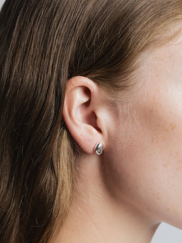 Wolf Circus | Bean Stud Earrings in Sterling Silver sold by Fort