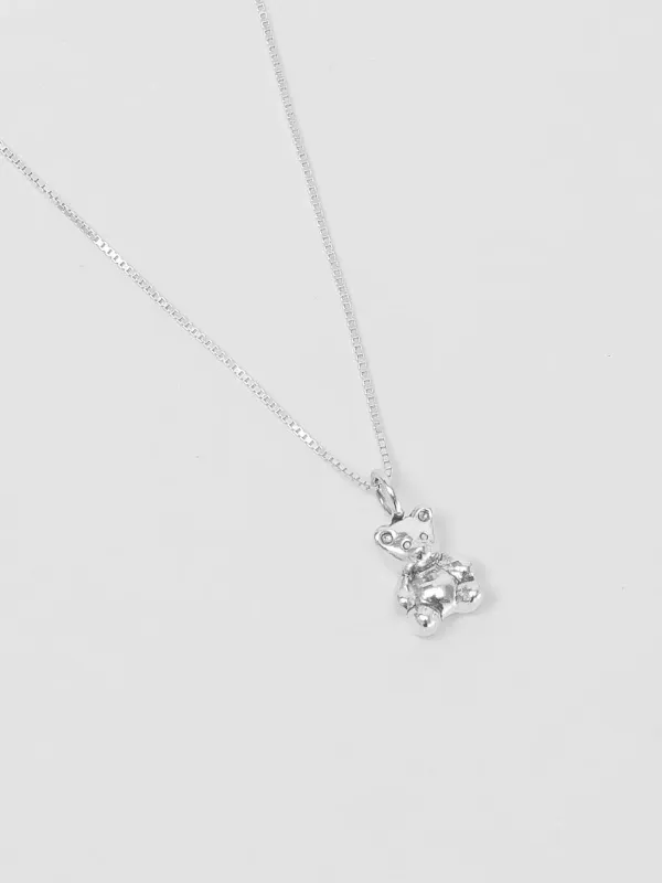 Wolf Circus | Mini Teddy Necklace in Sterling Silver sold by Fort