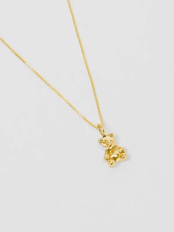 Wolf Circus | Mini Teddy Necklace in Gold sold by Fort