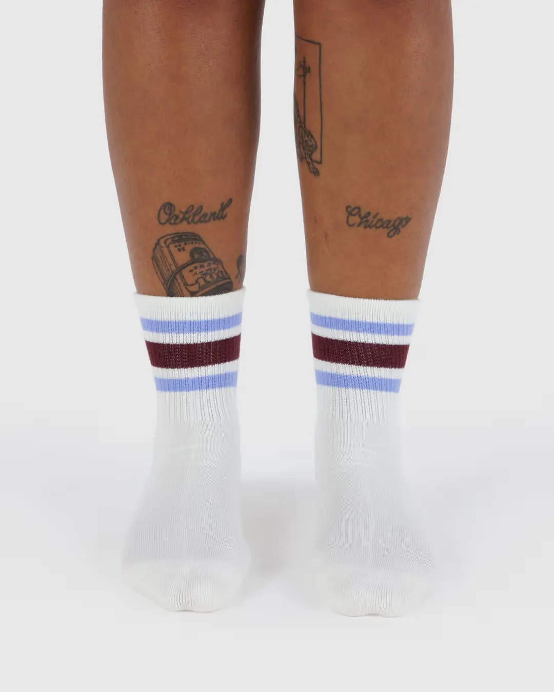 Baggu | Ribbed Socks - Ivory Stripe sold by Fort product image thumbnail 3