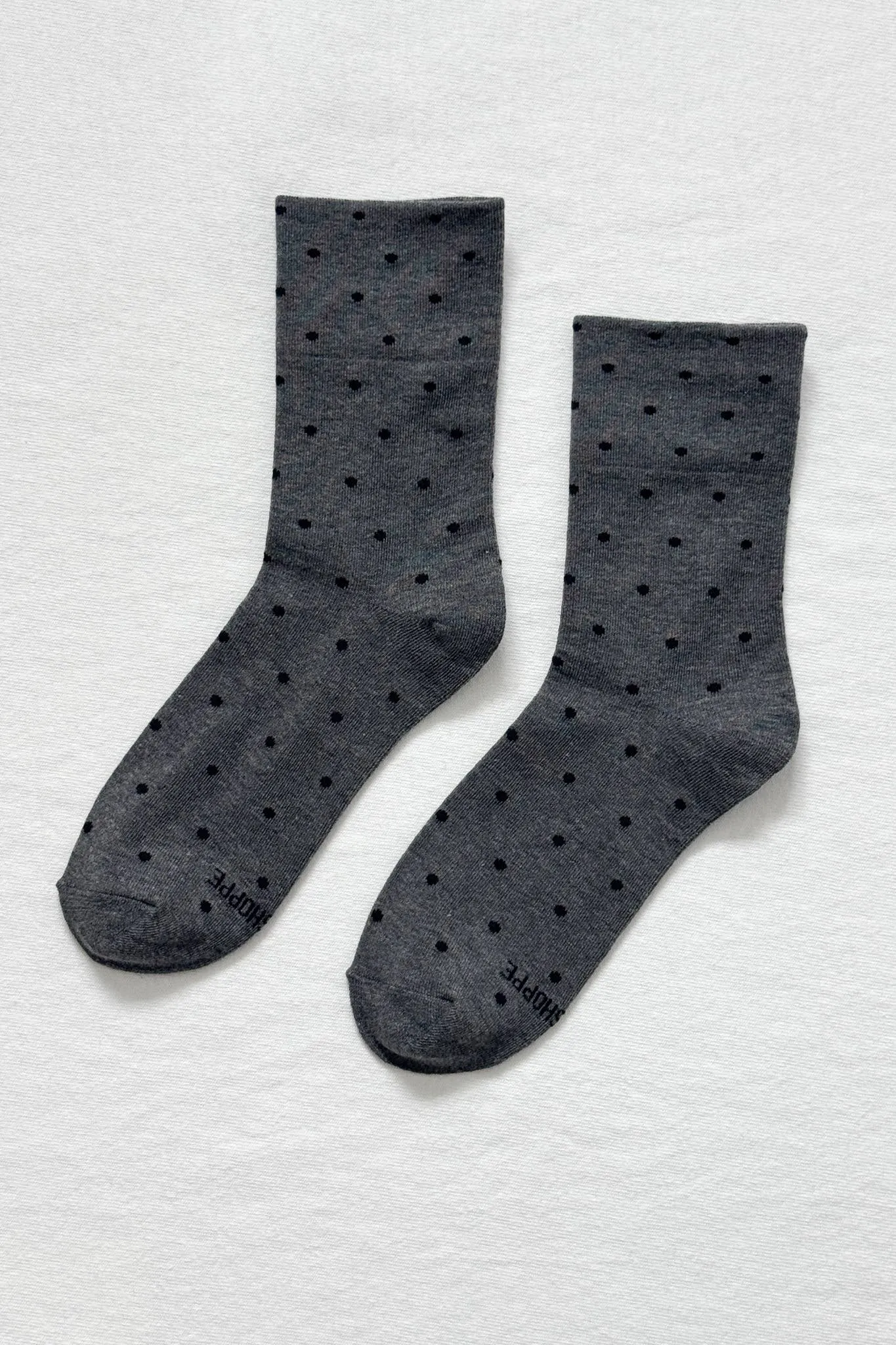 Le Bon Shoppe | Sneaker Socks: Polka Dot - Charcoal/Black sold by Fort