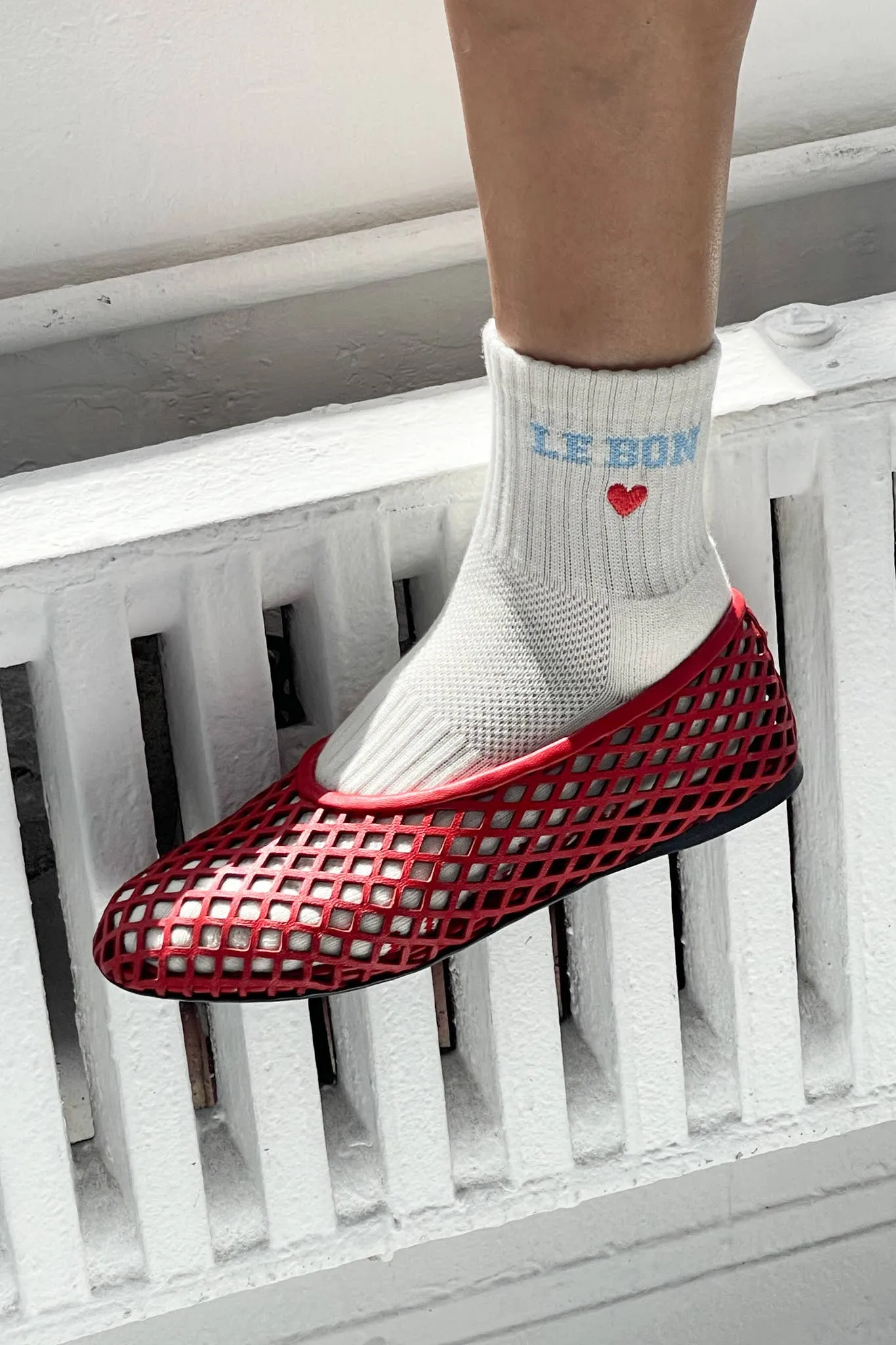 Le Bon Shoppe | Embroidered Crew Socks - Vanilla sold by Fort product image thumbnail 3