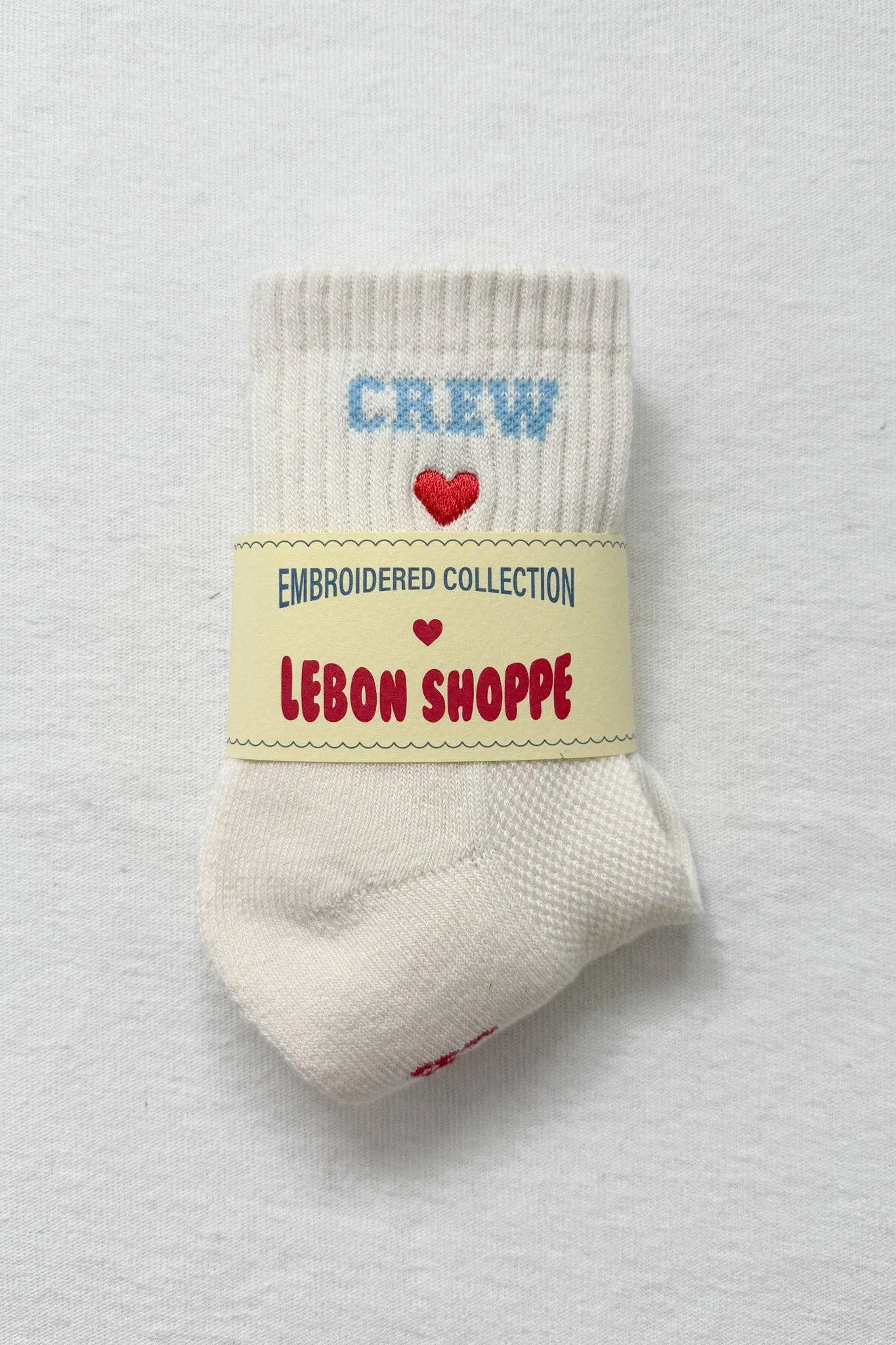 Le Bon Shoppe | Embroidered Crew Socks - Vanilla sold by Fort product image thumbnail 5