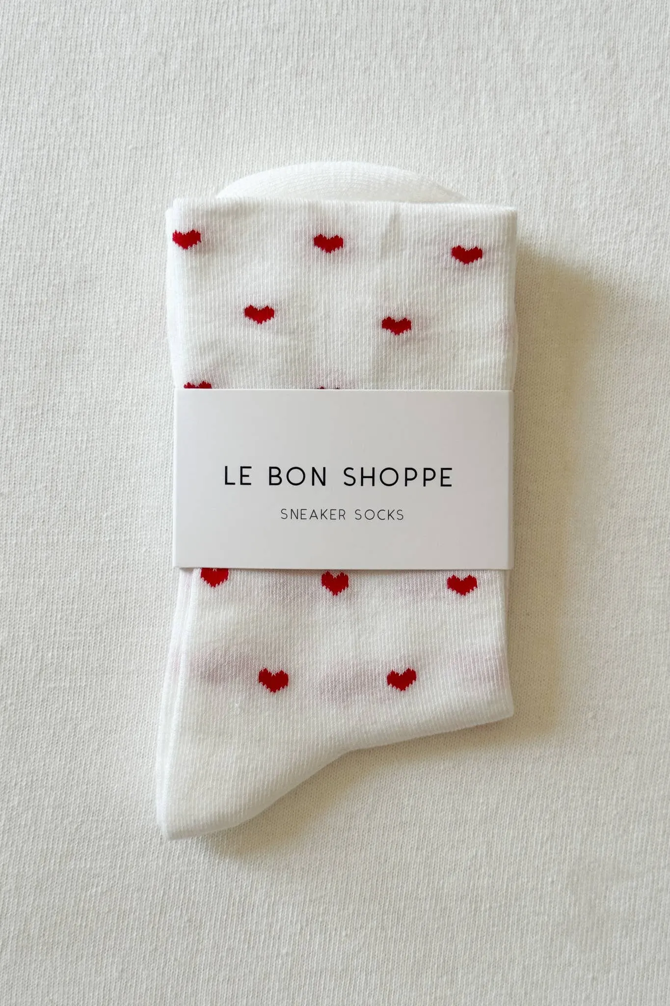 Le Bon Shoppe | Sneaker Socks: Heart - White / Red sold by Fort product image thumbnail 4
