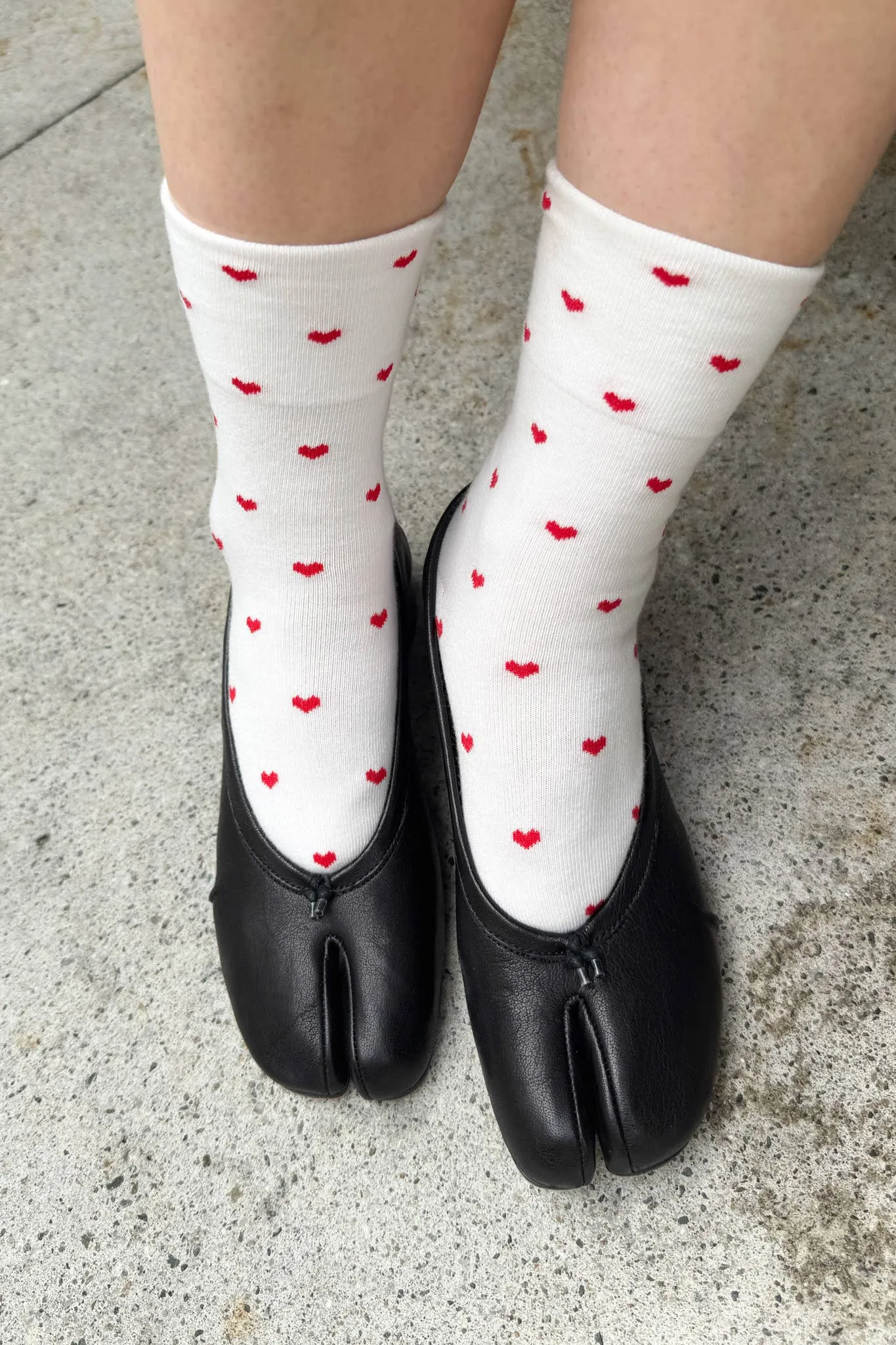 Le Bon Shoppe | Sneaker Socks: Heart - White / Red sold by Fort product image thumbnail 2