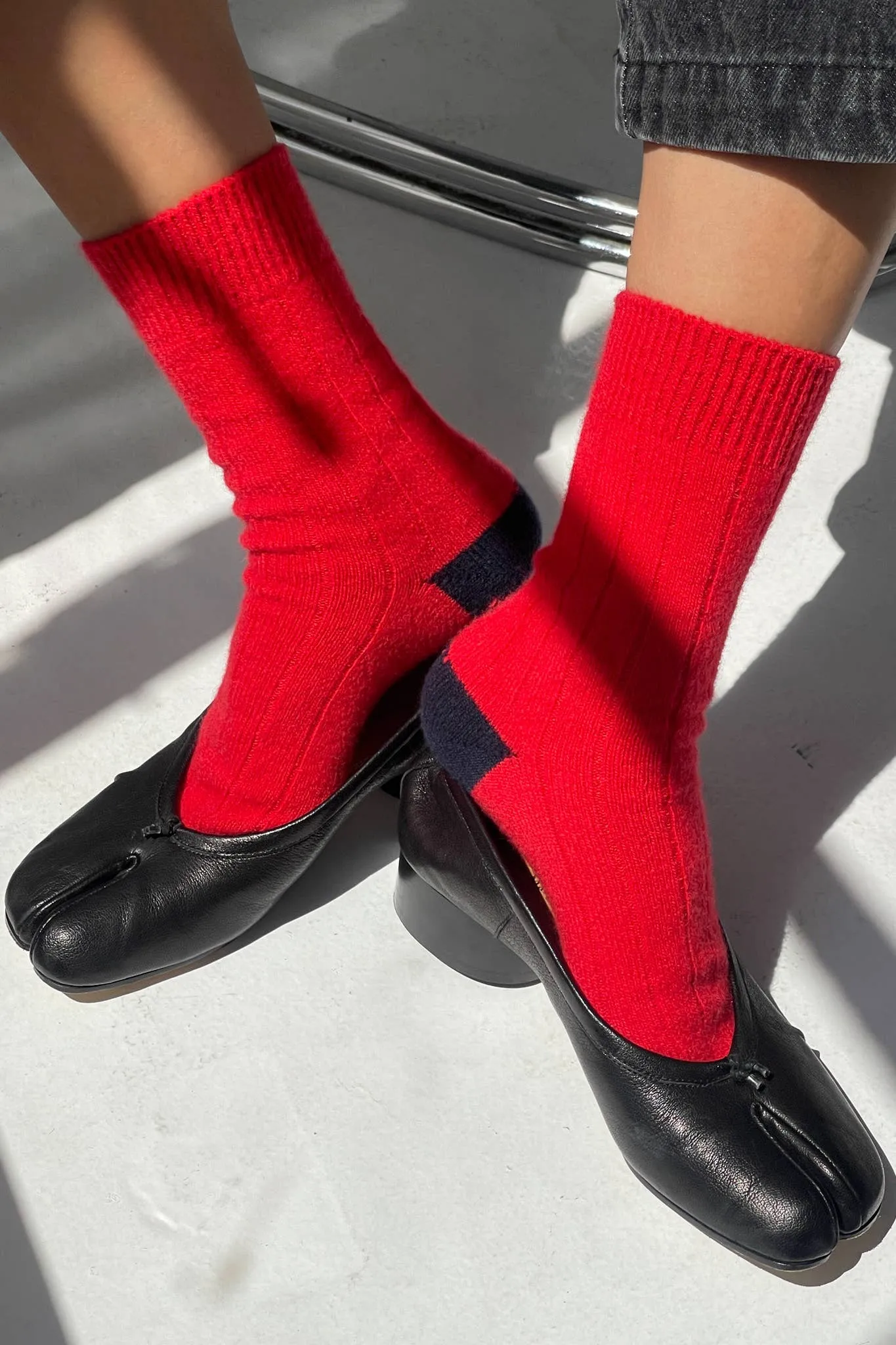 Le Bon Shoppe | Classic Cashmere Socks - Poppy Red sold by Fort product image thumbnail 2