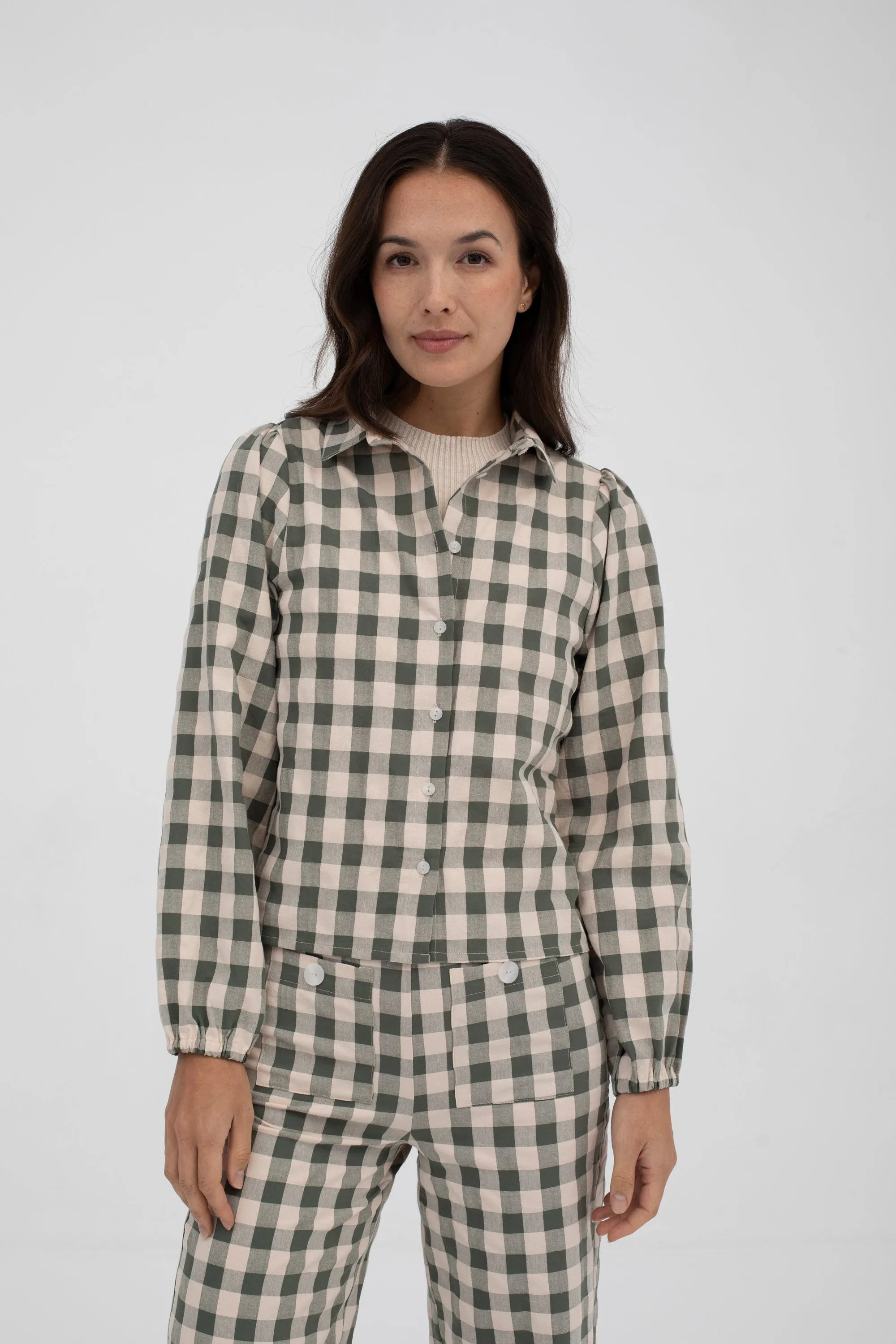 Mus & Bombon | Marlene Blouse - Dark Green sold by Fort