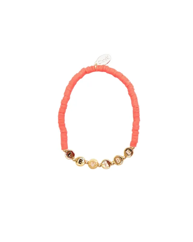 Clare V | LE VIBE beaded disc bracelet sold by Fort