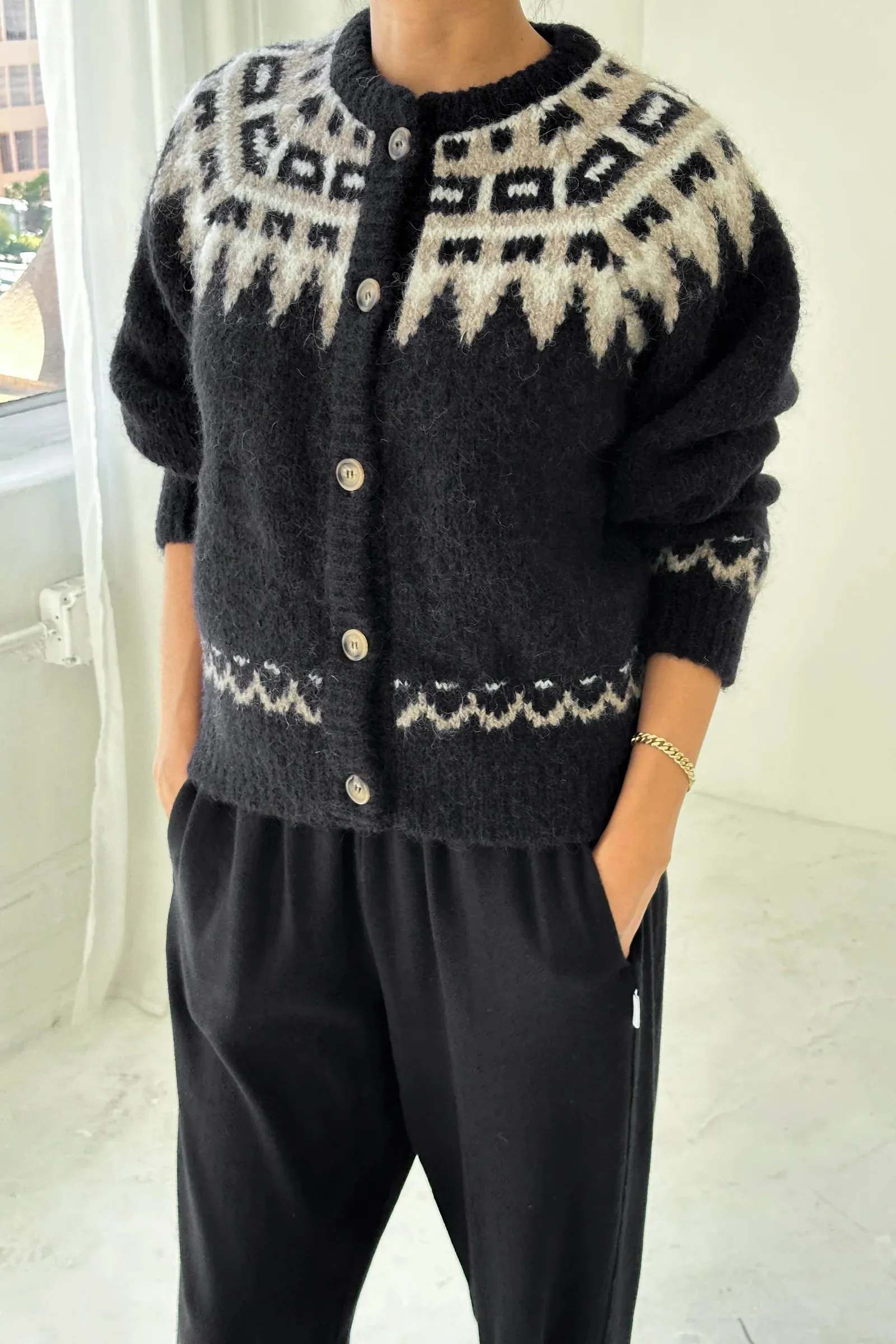 Le Bon Shoppe | Alpaca Cabin Cardigan - Black sold by Fort