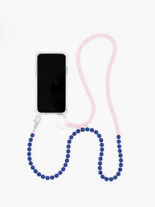 Ina Seifart | Perlen Handykette Phonenecklace - Rose/Blue/Duo sold by Fort