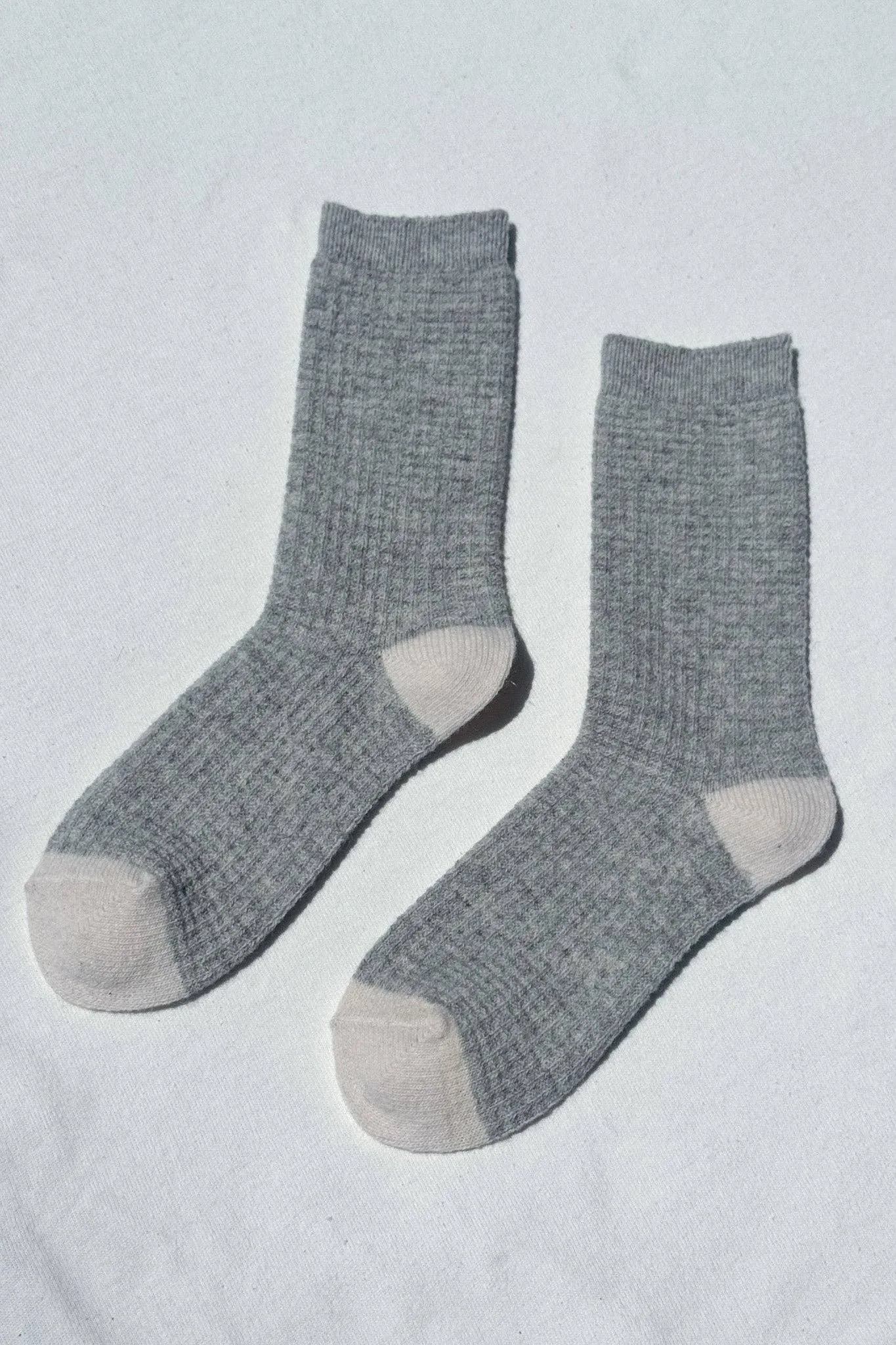 Le Bon Shoppe | Wool Waffled Socks - Stone/Cream sold by Fort product image thumbnail 2