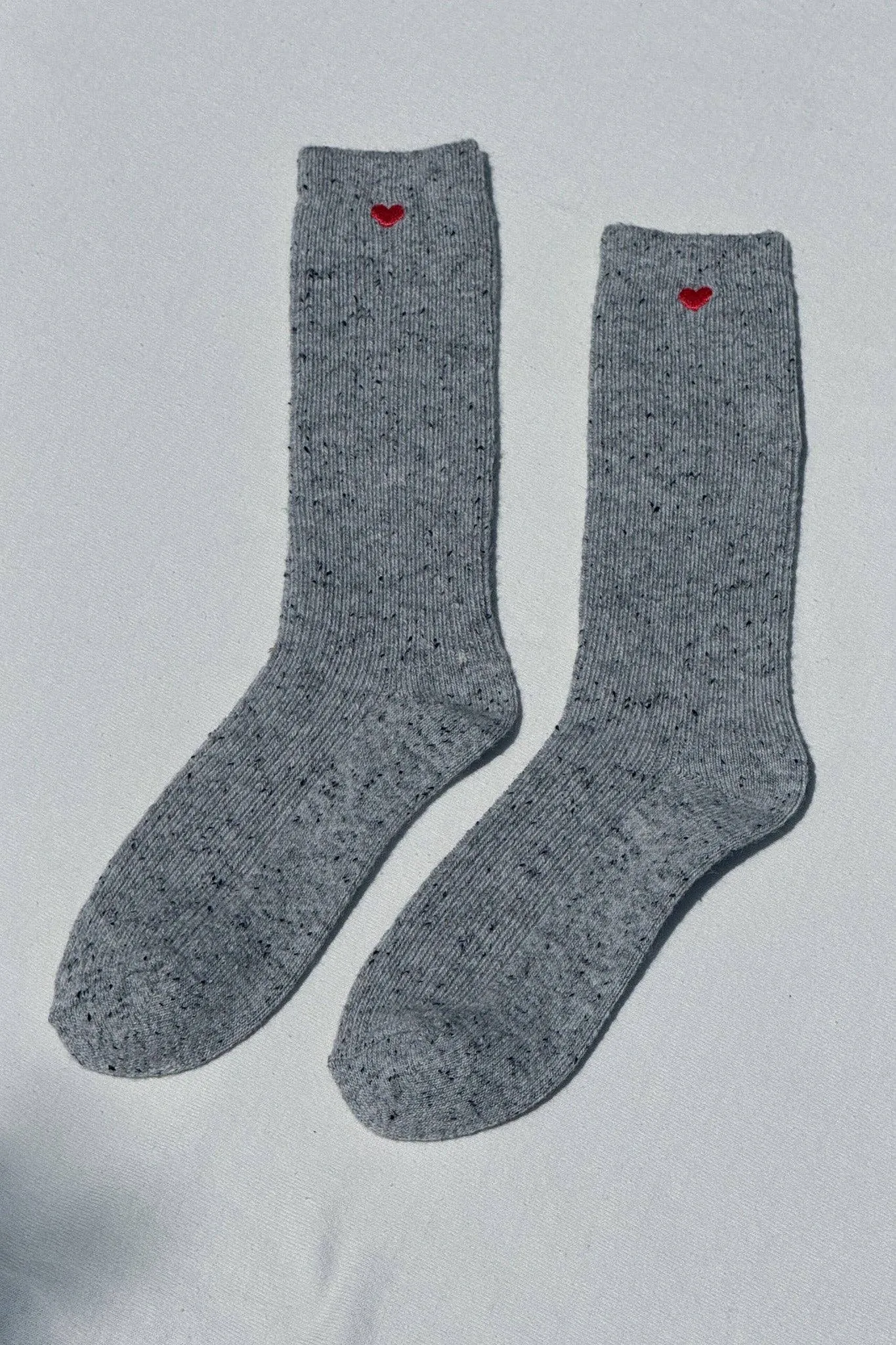 Le Bon Shoppe | Embroidered Snow Socks - Cookies and Cream & Heart sold by Fort product image thumbnail 3