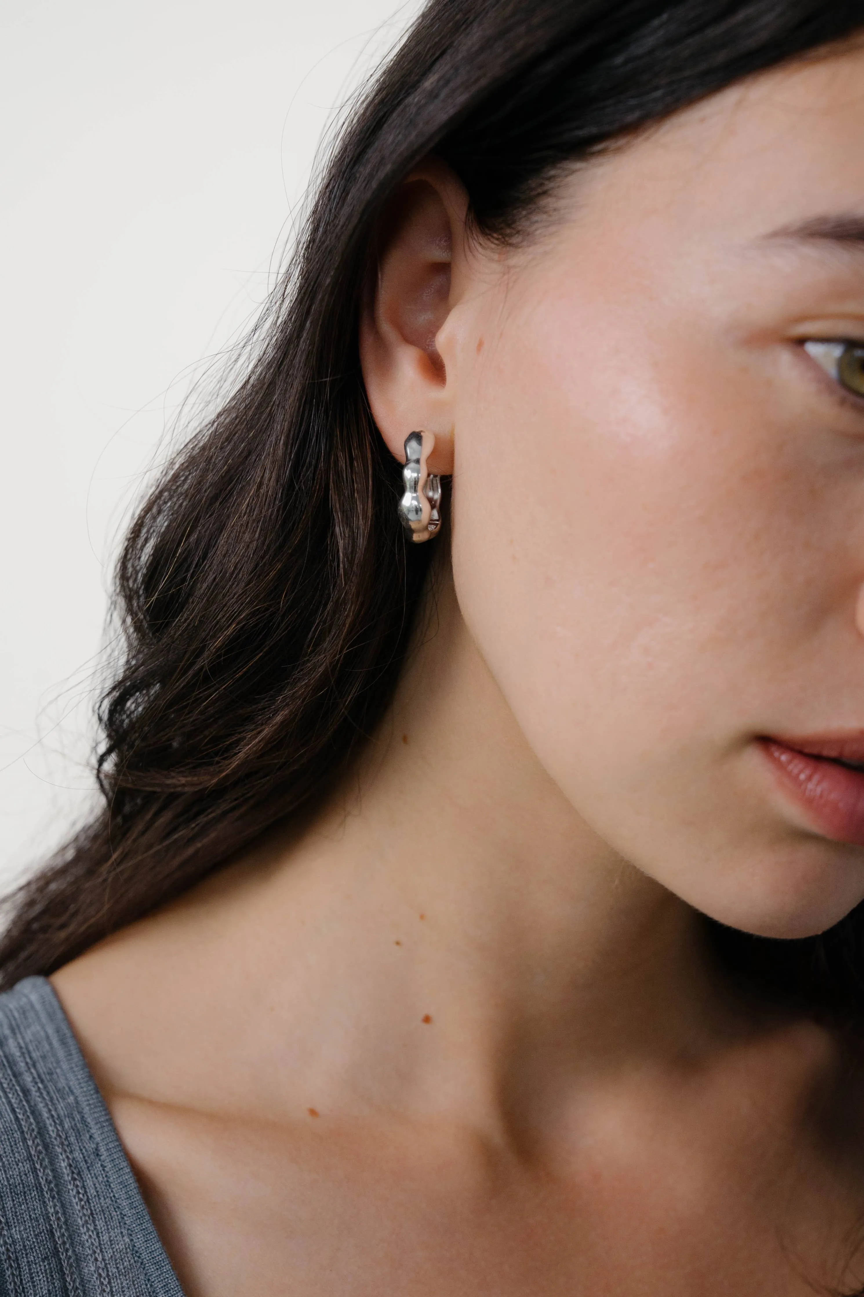 Kara Yoo | Lara Hoops, Medium - Silver sold by Fort product image thumbnail 4