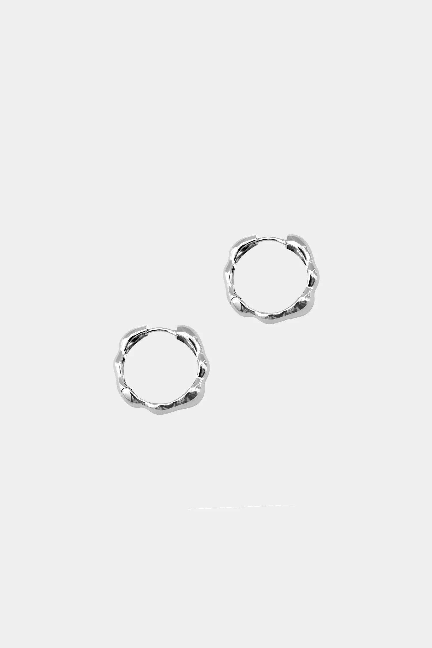 Kara Yoo | Lara Hoops, Medium - Silver sold by Fort