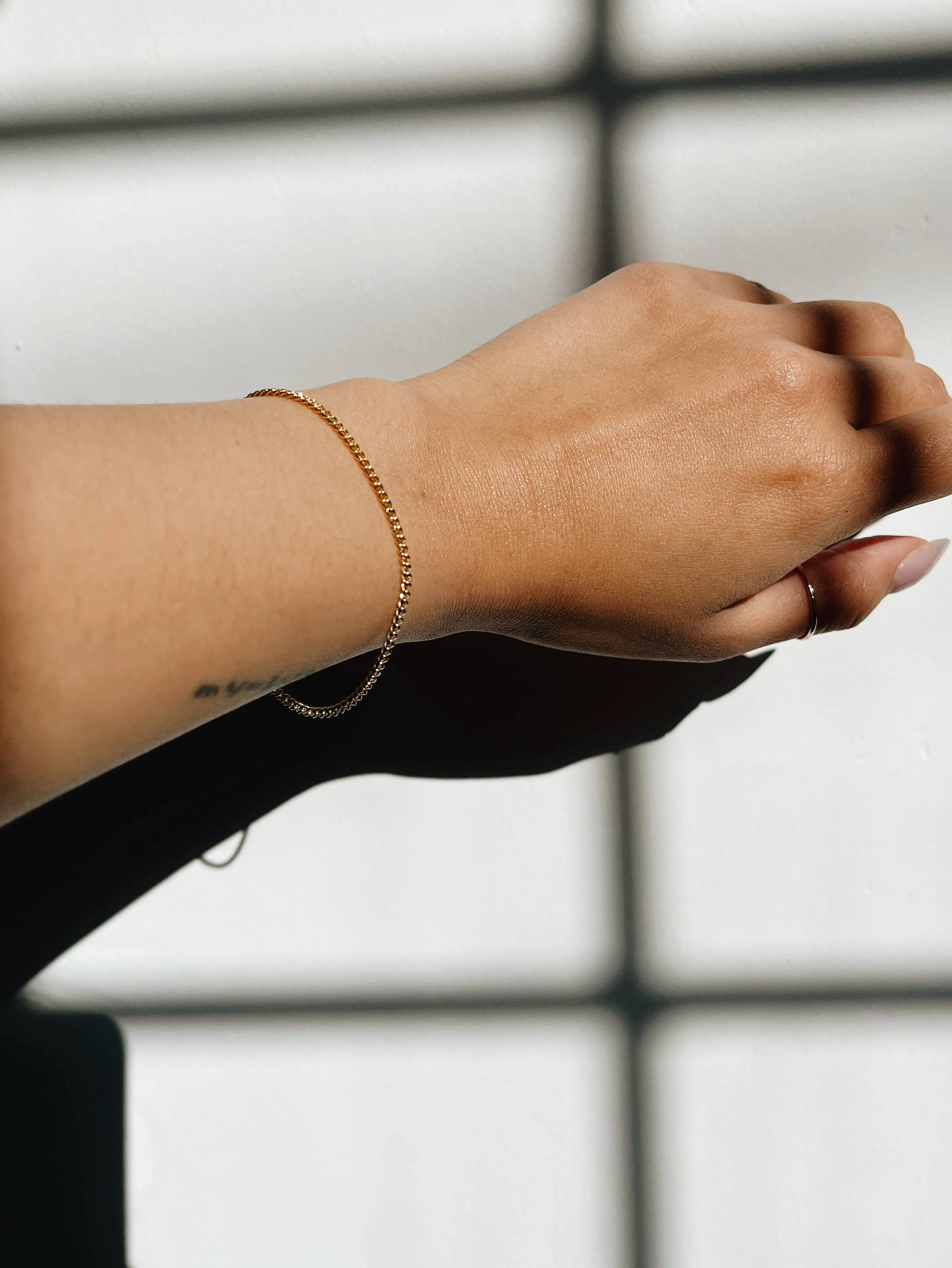 Kara Yoo | Thin Curb Bracelet - Gold Plated sold by Fort product image thumbnail 2