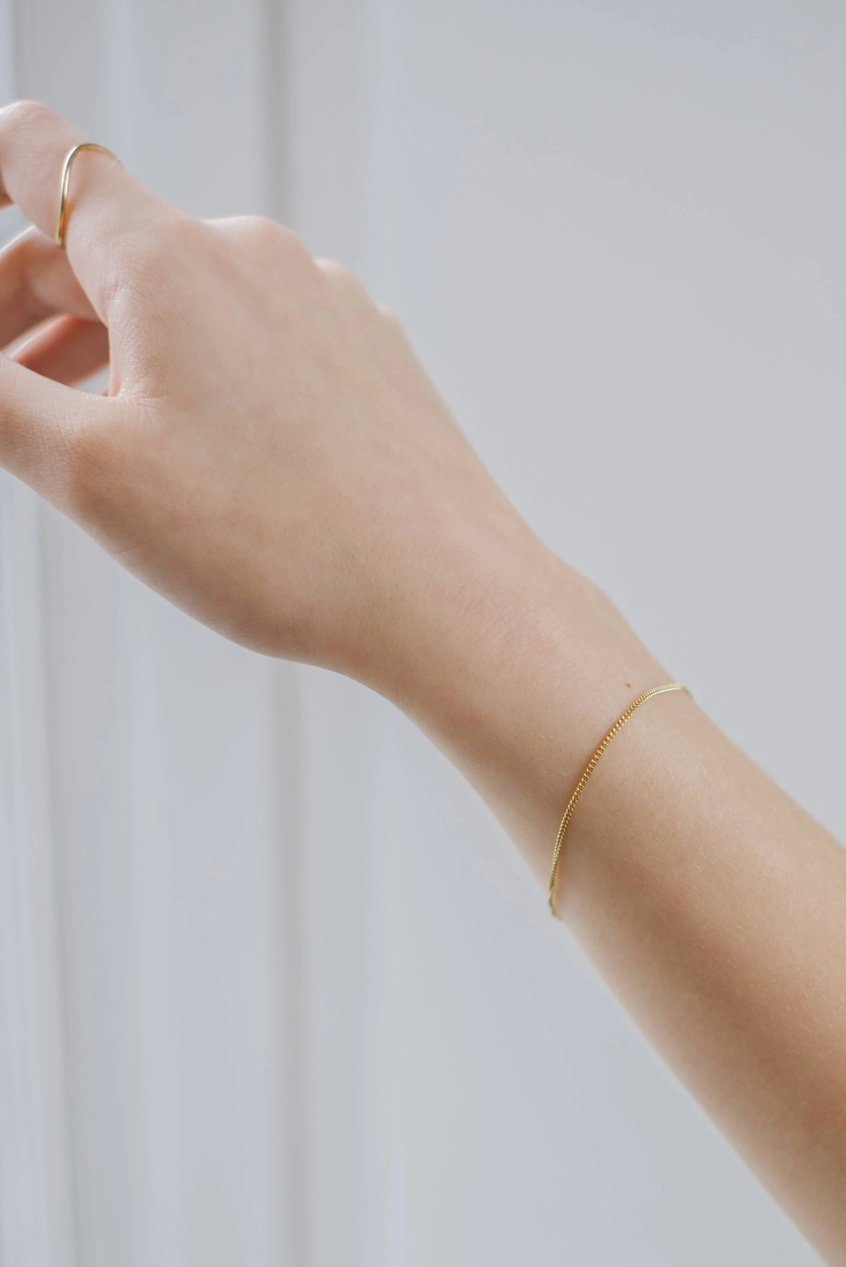 Kara Yoo | Thin Curb Bracelet - Gold Plated sold by Fort product image thumbnail 3