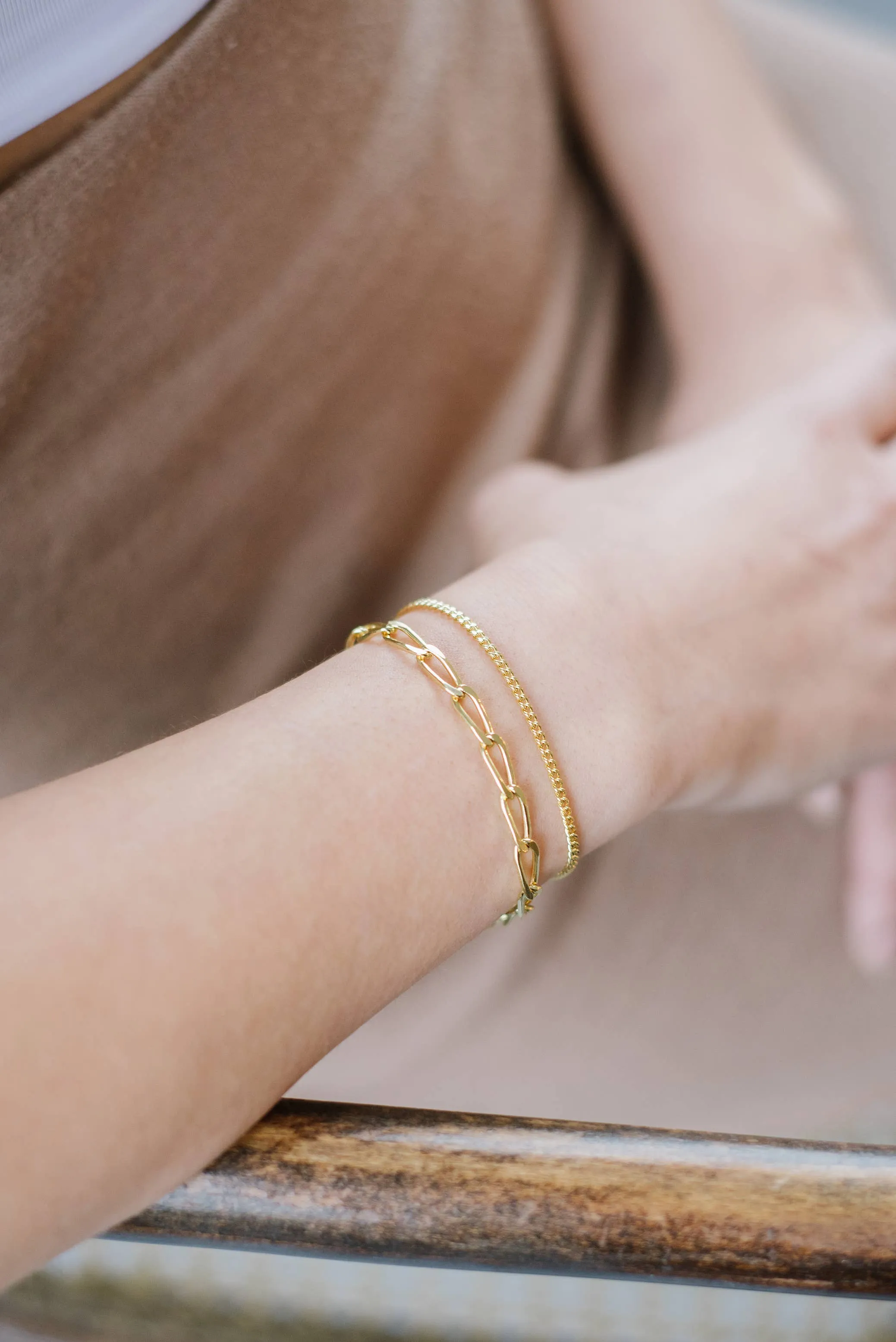 Kara Yoo | Thin Curb Bracelet - Gold Plated sold by Fort product image thumbnail 4