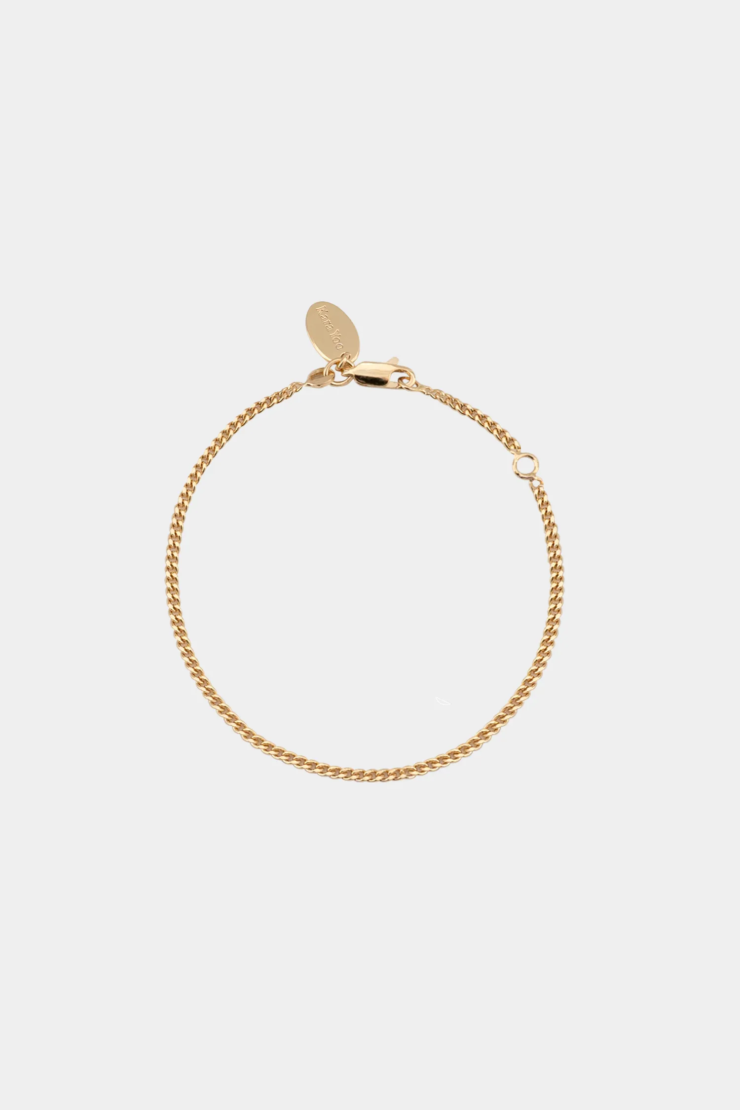 Kara Yoo | Thin Curb Bracelet - Gold Plated sold by Fort